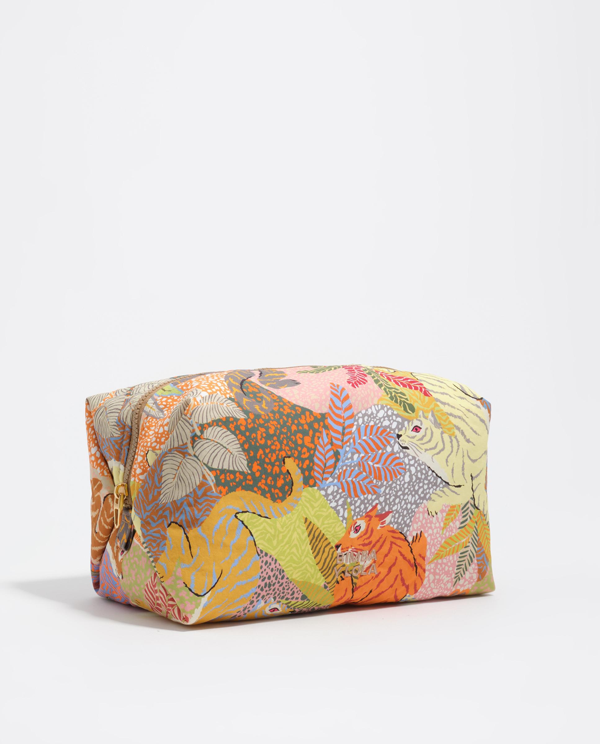 Necessaire Grande de Nylon Print Wild Amarelo-3