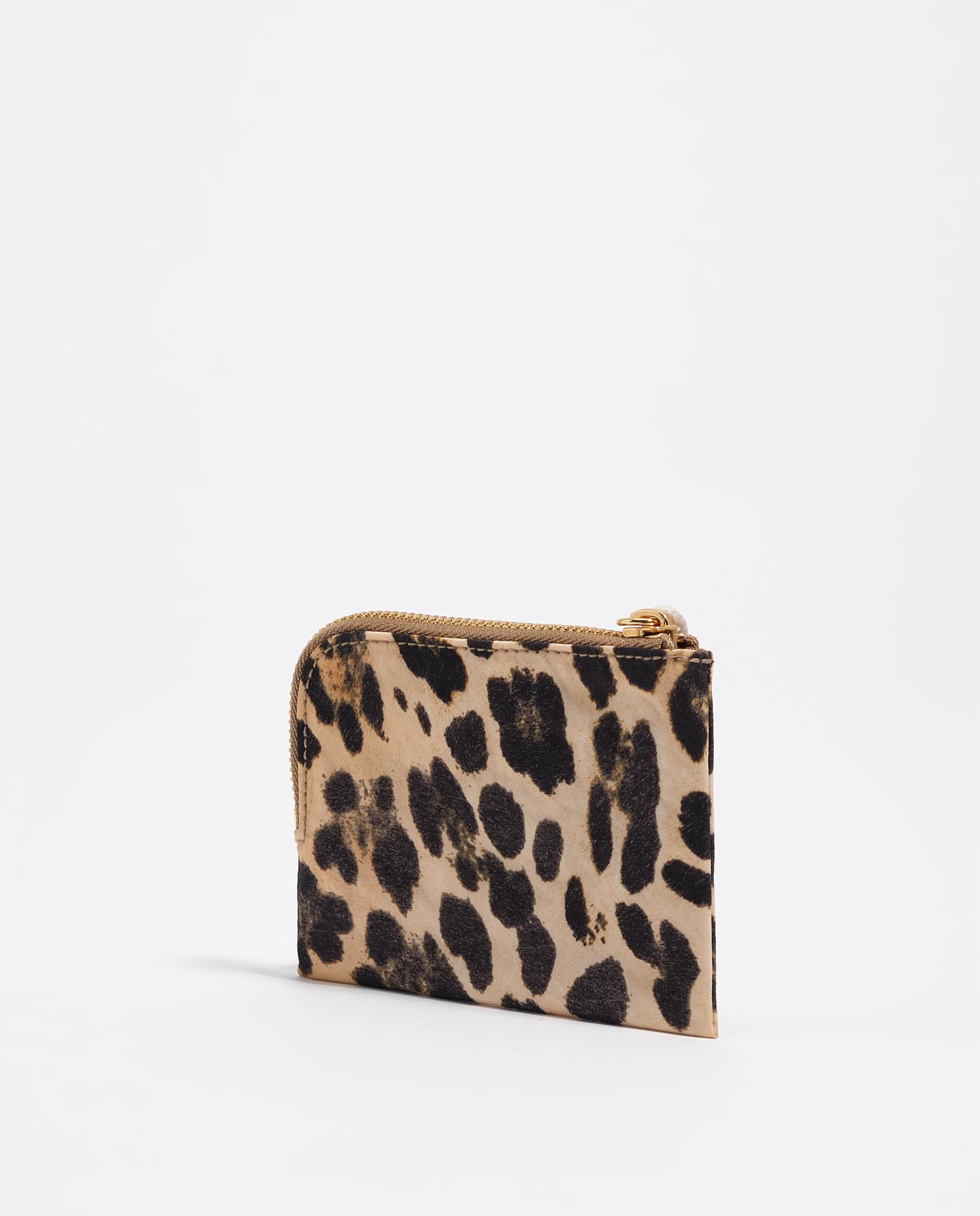 Porta-moedas em Nylon Leopardo Natural-2