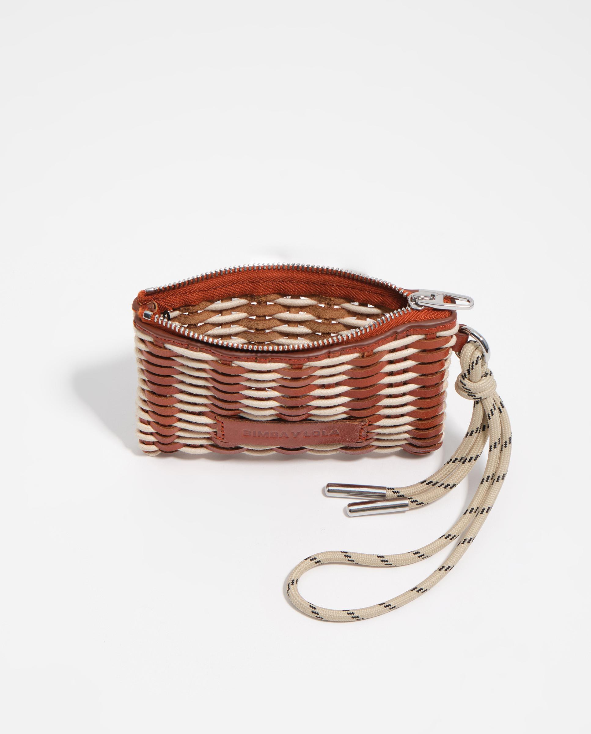 Porta-moedas com Fecho Zip Castanho-3
