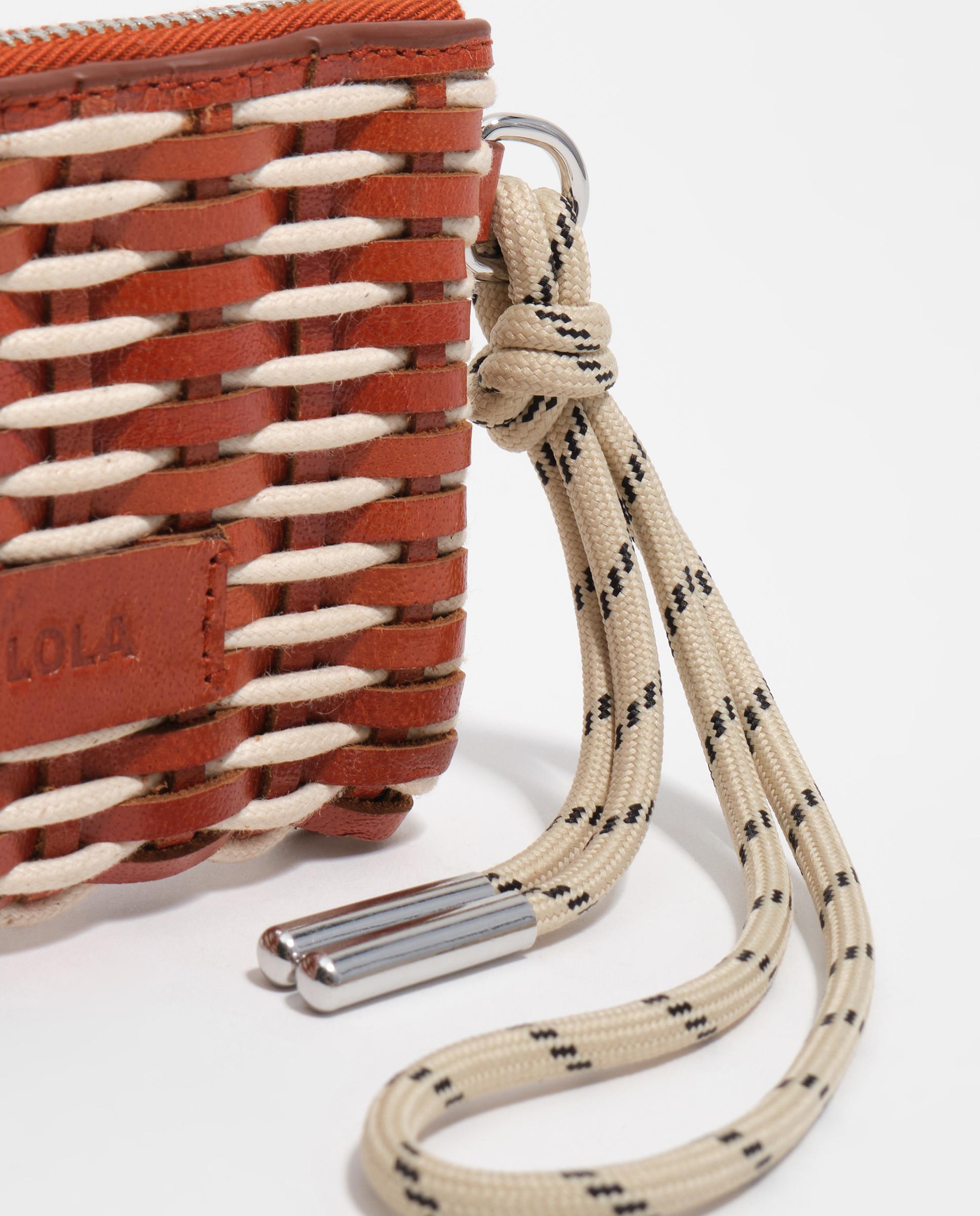 Porta-moedas com Fecho Zip Castanho-4