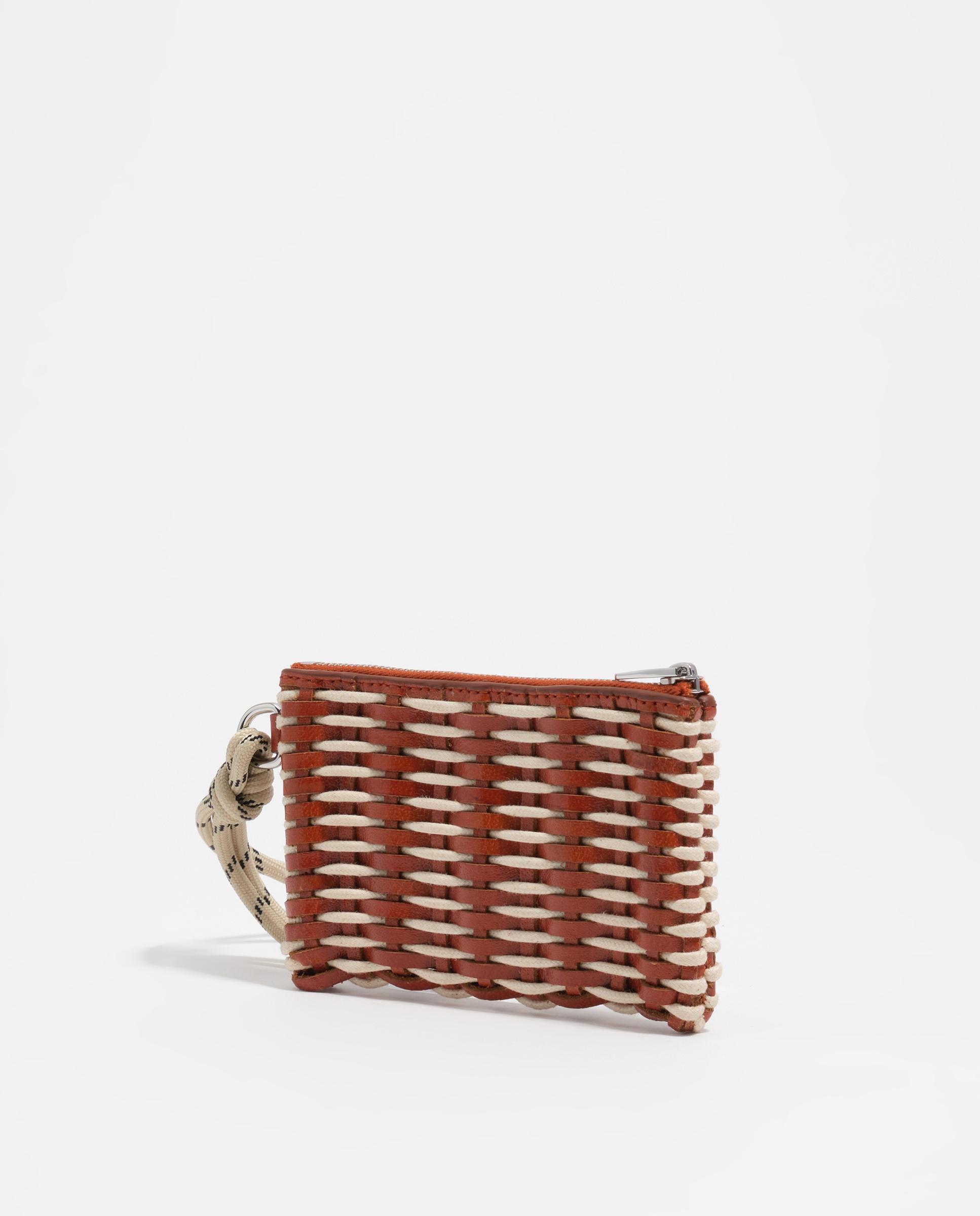 Porta-moedas com Fecho Zip Castanho-5