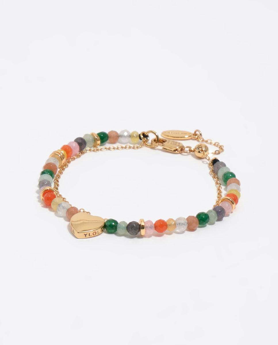 Imagem 0 de Pulseira Dupla com Pedras e Coração