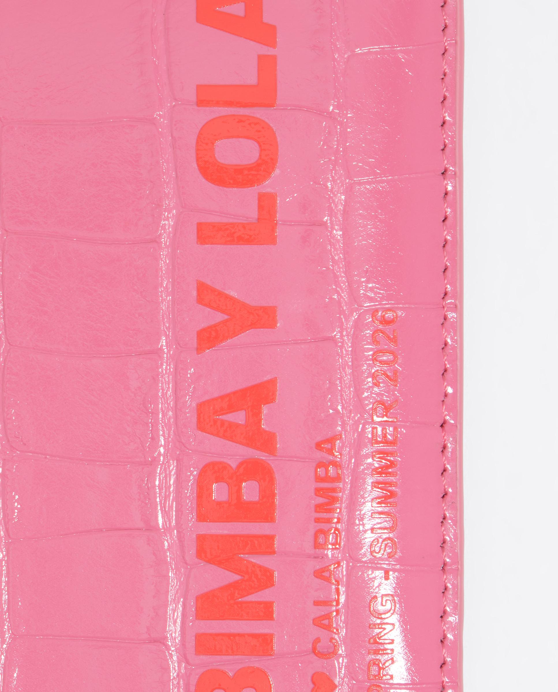 Porta-cartões com Gravado Crocodilo Rosa-2