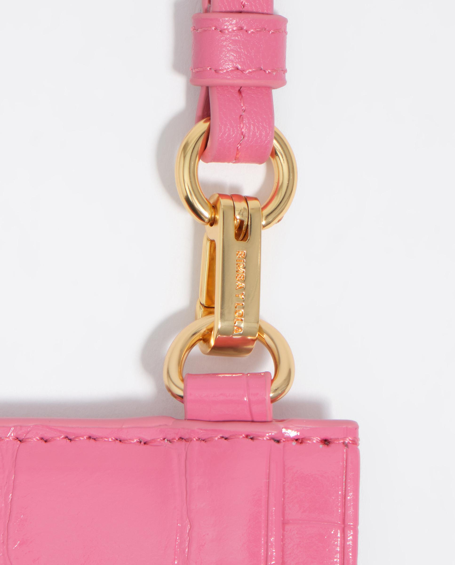 Porta-cartões com Gravado Crocodilo Rosa-4