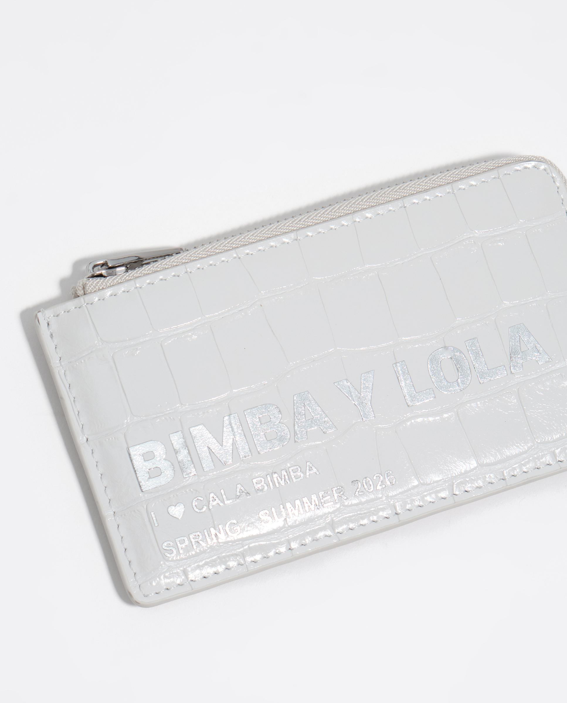Porta-cartões com Gravado Crocodilo Branco-2