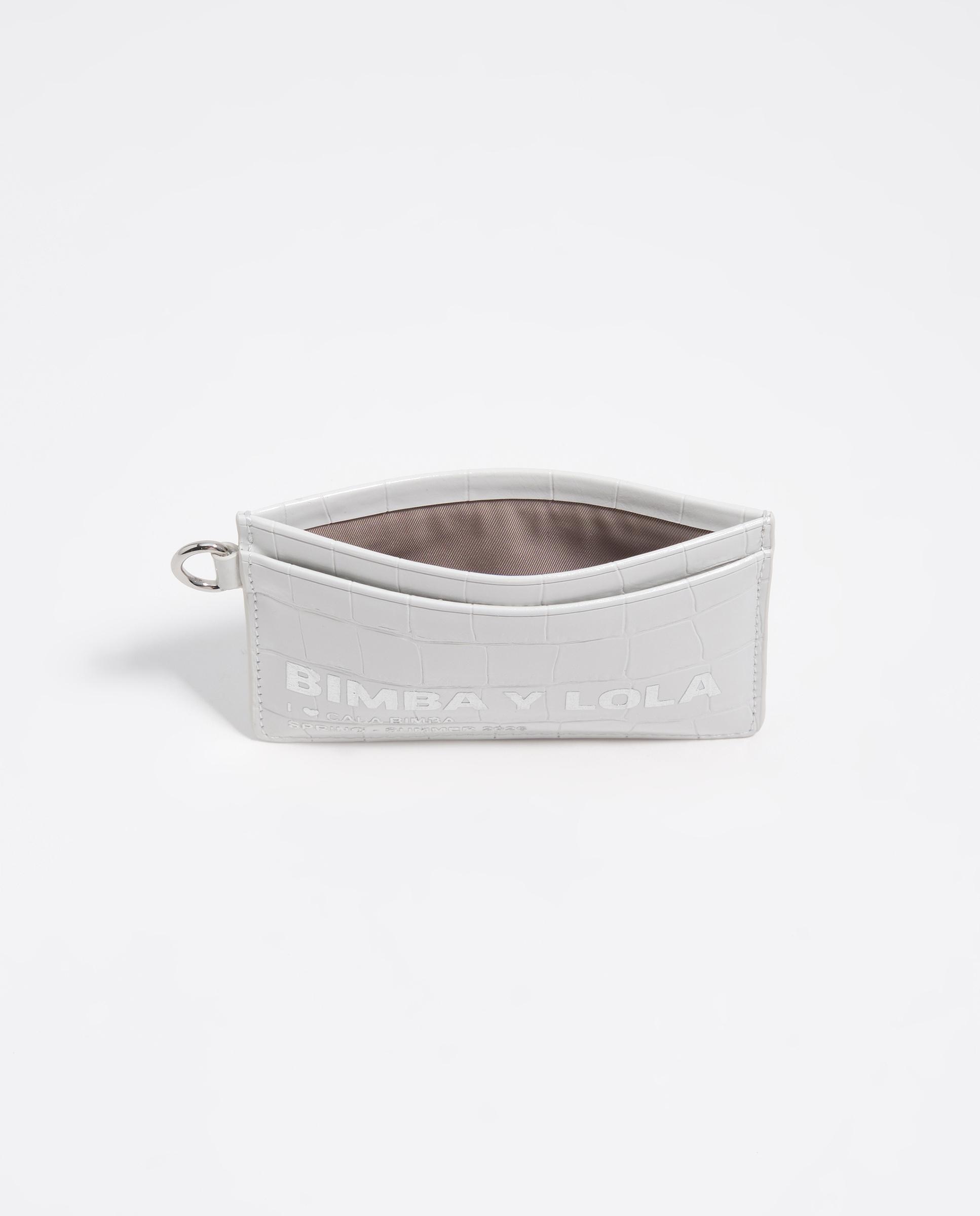 Porta-cartões com Gravado Crocodilo Branco-3