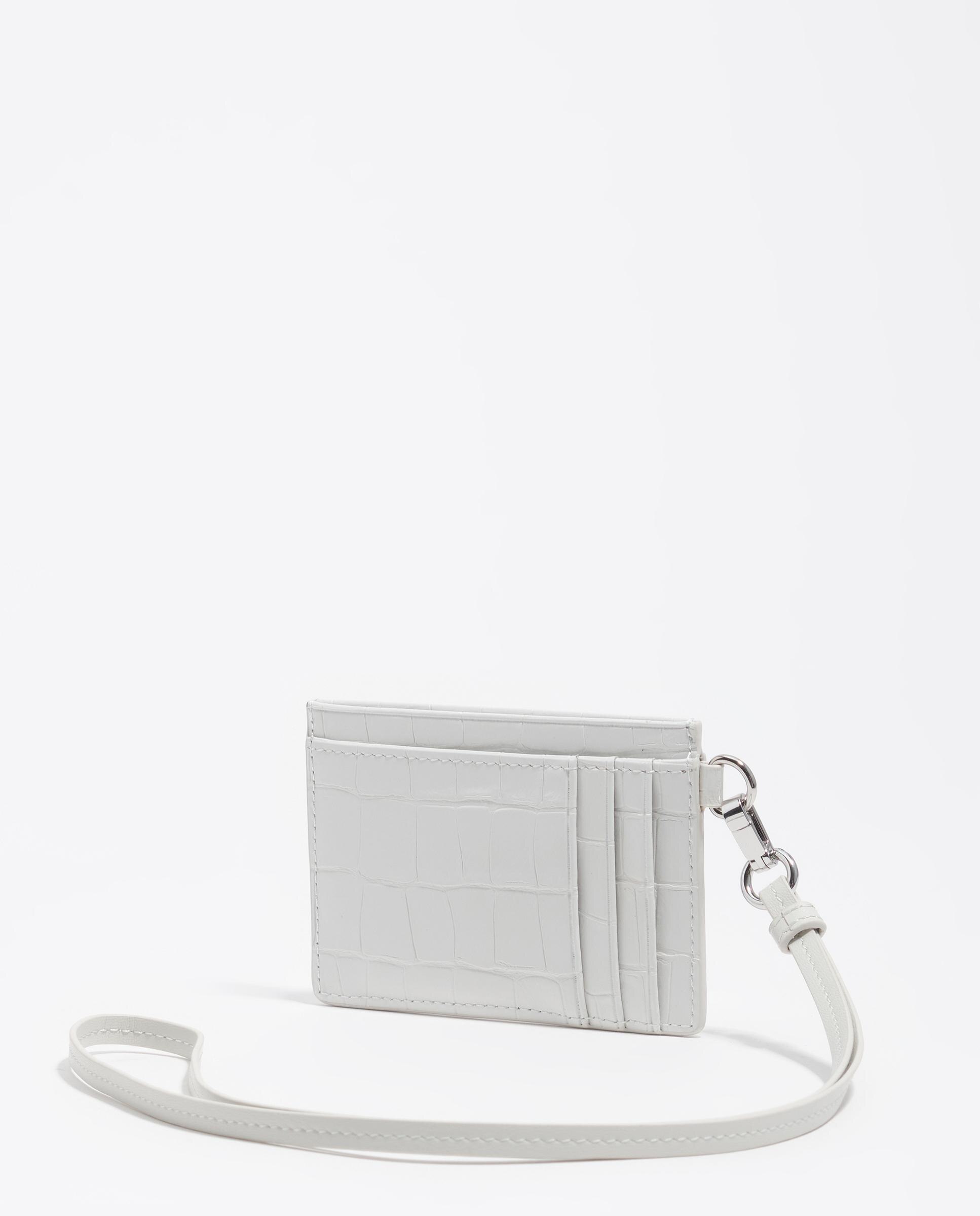 Porta-cartões com Gravado Crocodilo Branco-5