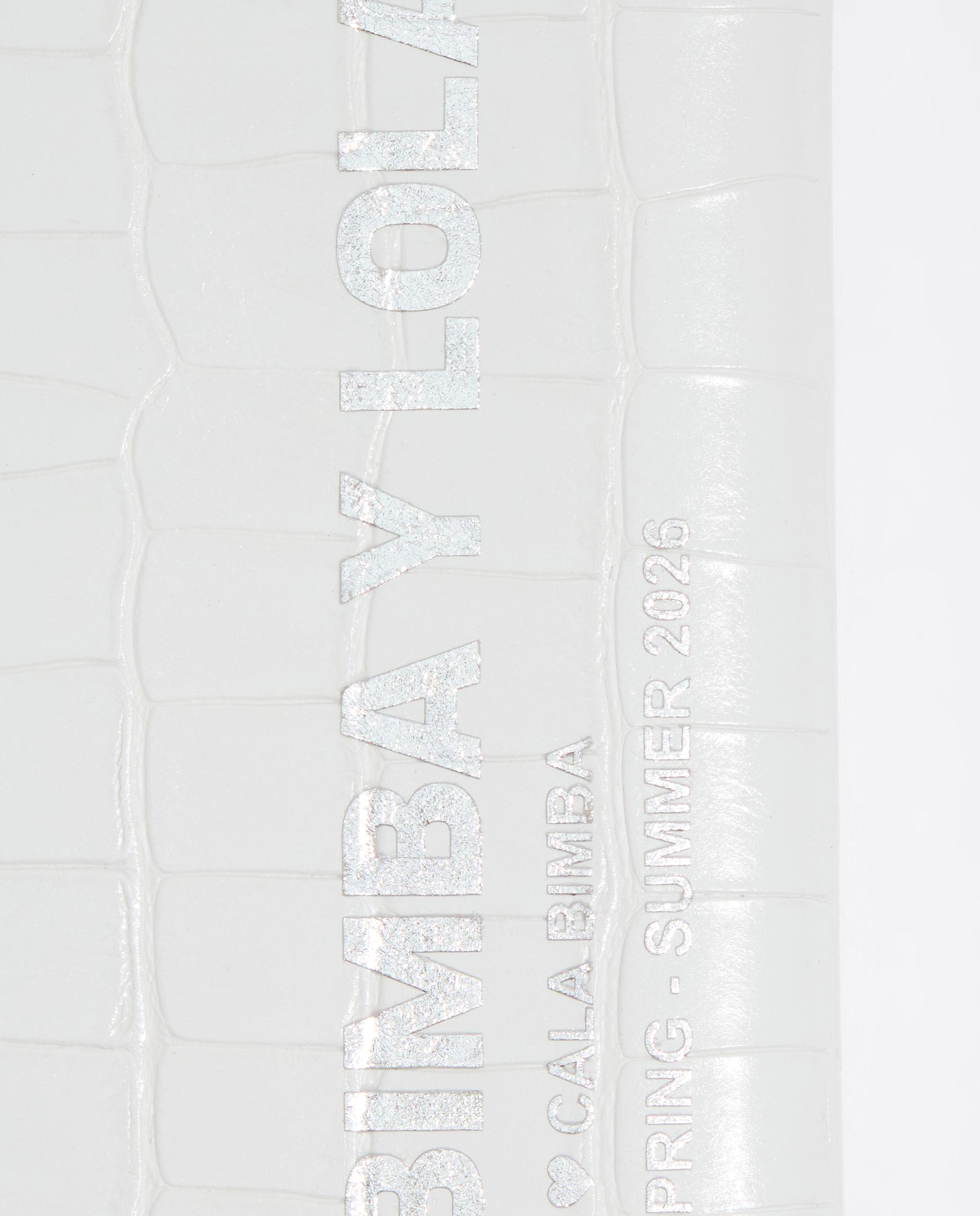 Carteira Pequena com Gravado Crocodilo Branco-2