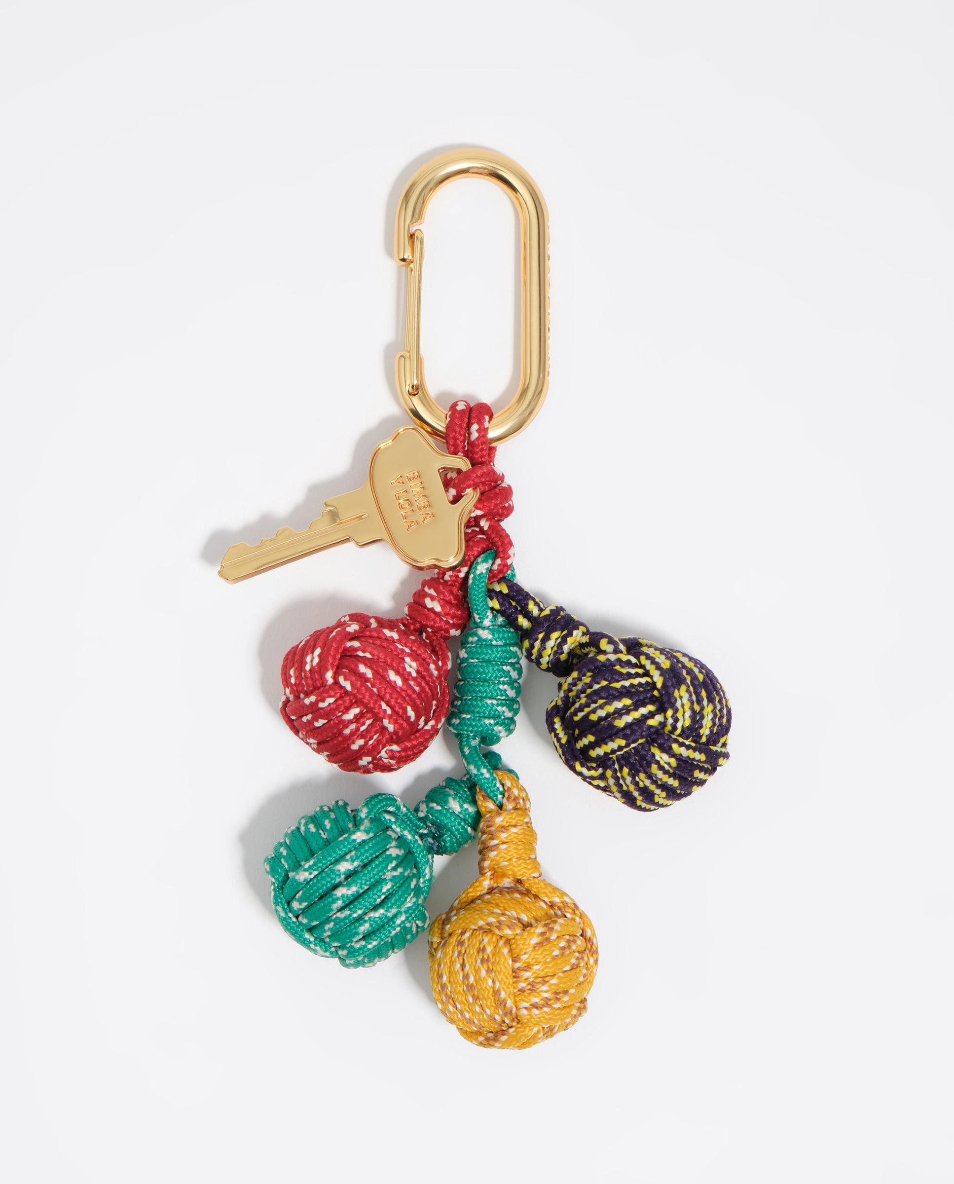 Imagem 0 de Porta-chaves com Bolas Entrançadas de Cordão