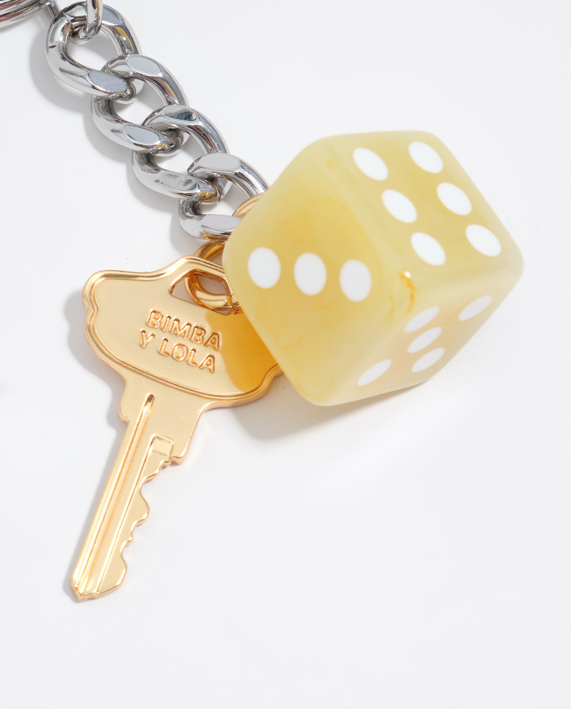 Porta-chaves com Motivo de Dado Amarelo-3