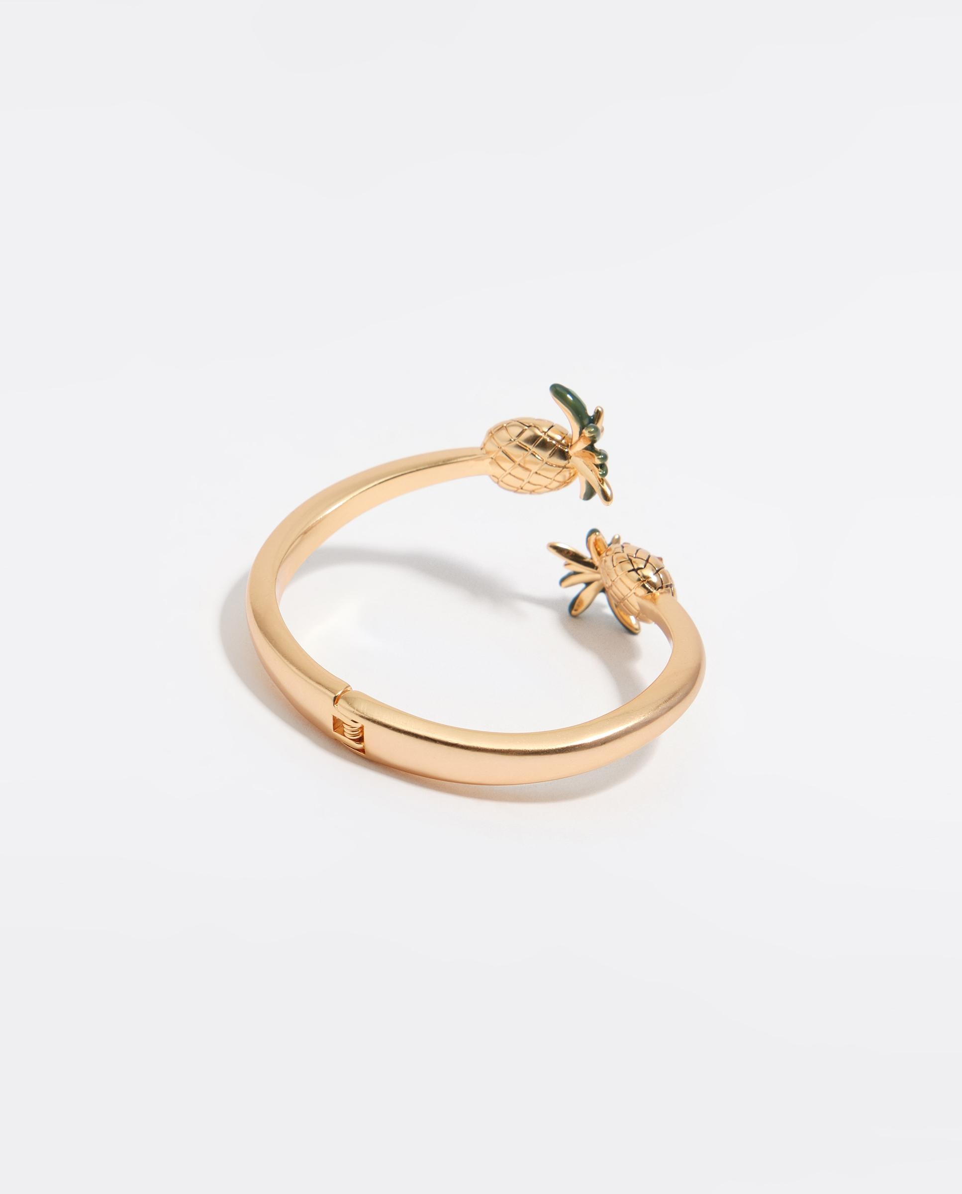 Pulseira Cruzada de Ananases Ouro-4