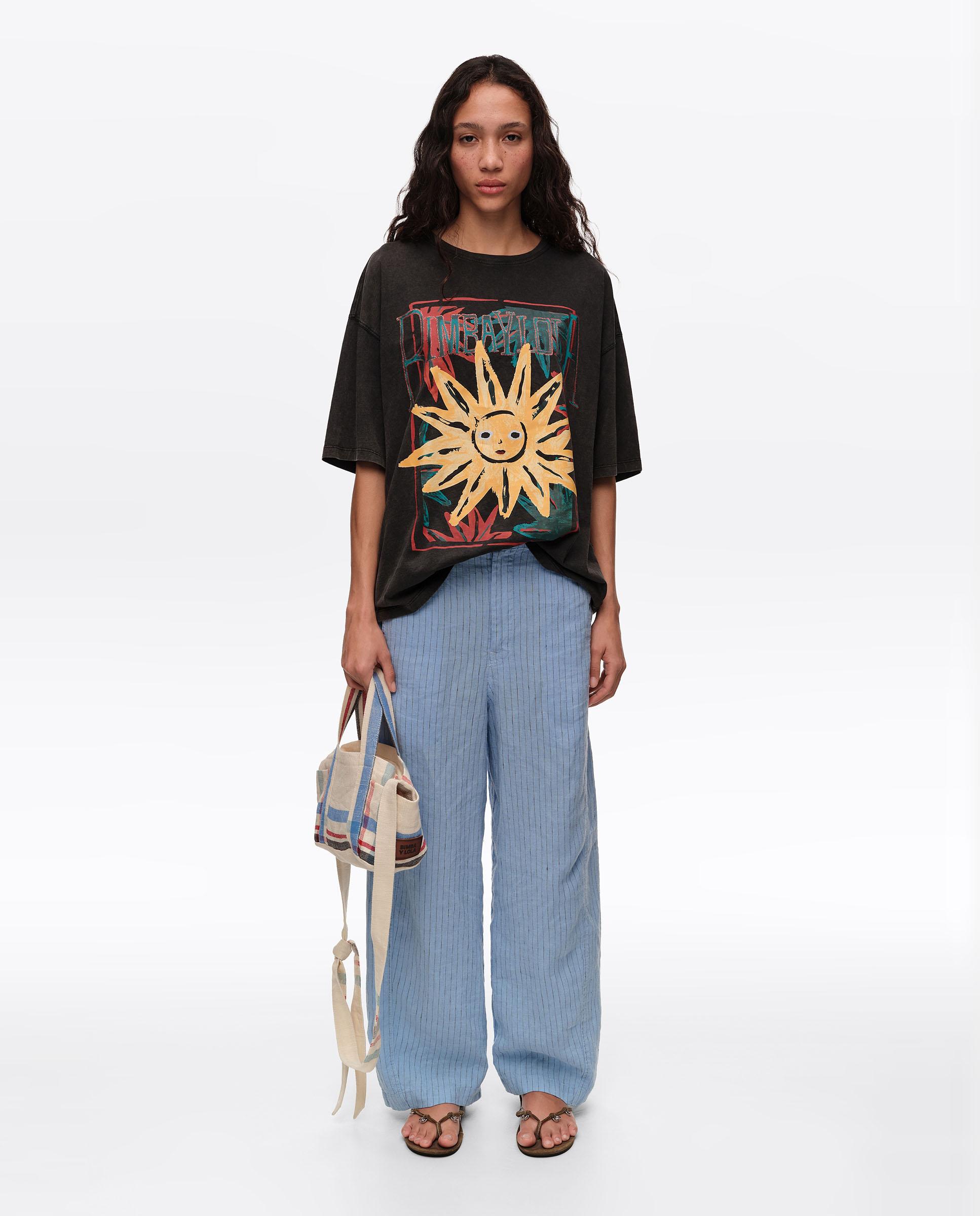 T-shirt com Logo Sun Preto-5