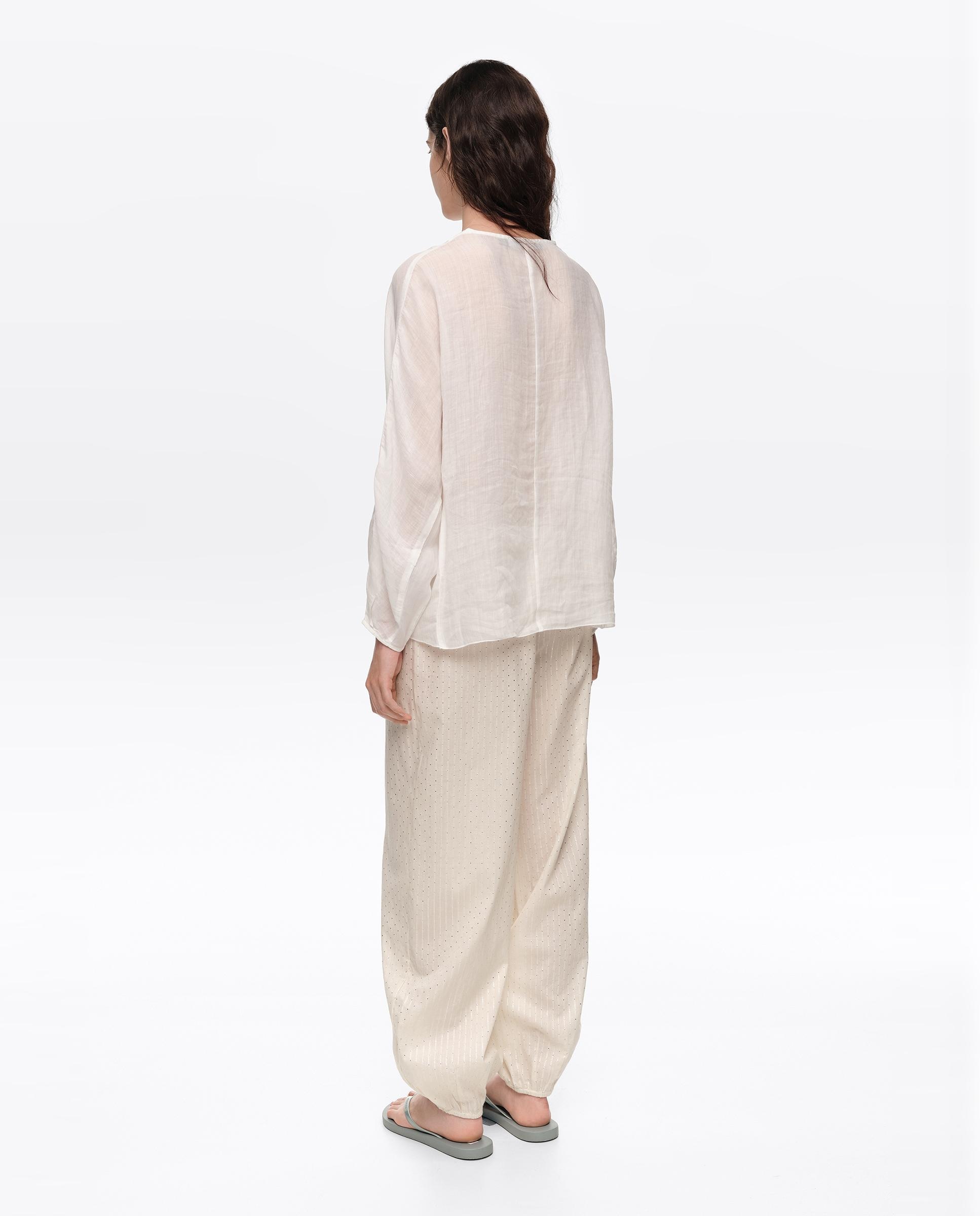 Camisa Capa Maxi com Laçada Branco-4