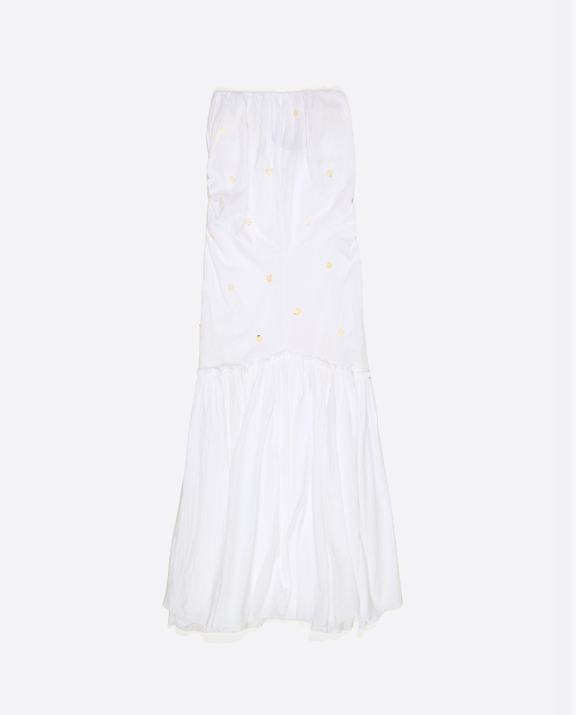 Vestido Midi Palavra de Honra Franzido Branco-6
