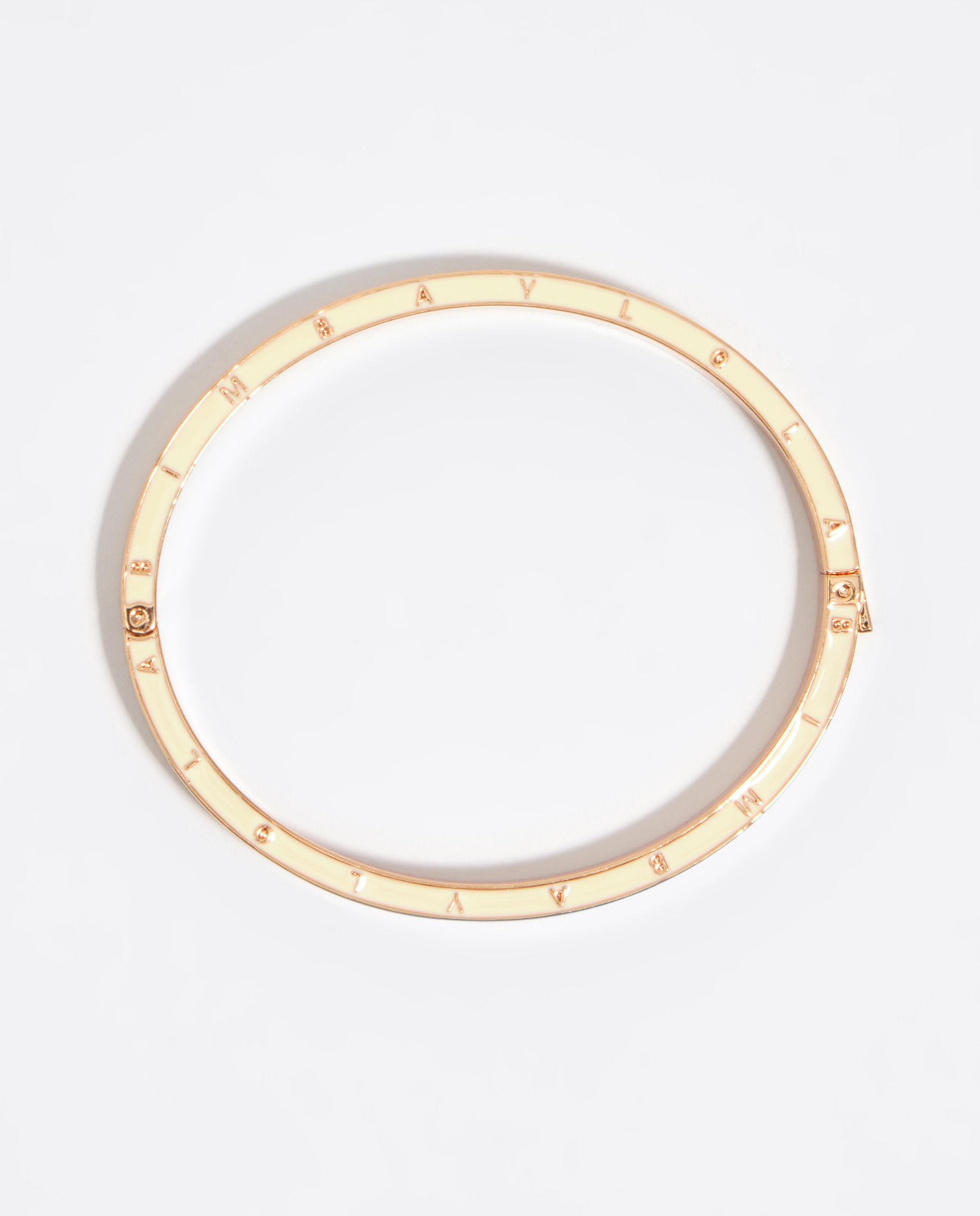 Pulseira Rígida com Logo Branco-2