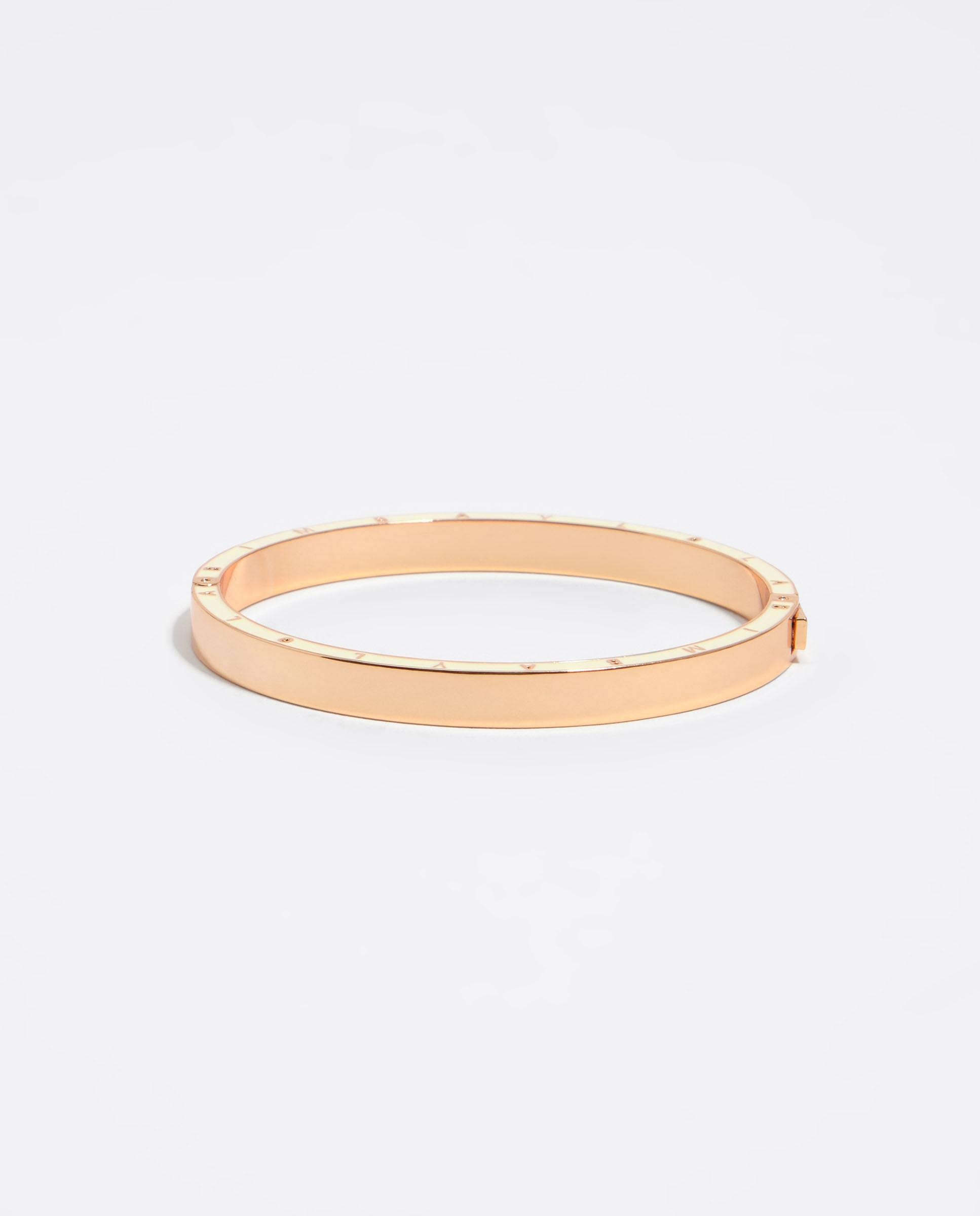 Pulseira Rígida com Logo Branco-3