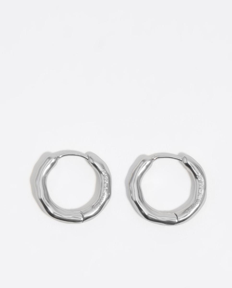 Imagem 0 de Brincos de Aro Irregulares Prateados