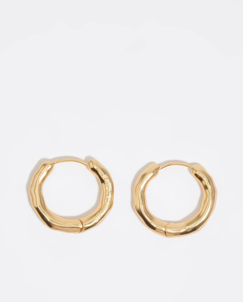 Imagem 0 de Brincos de Aro Irregular Dourado