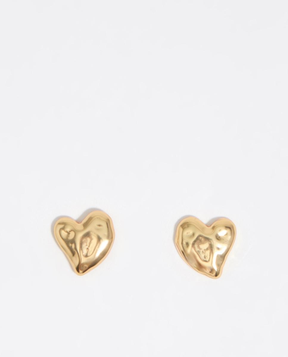 Brincos com Forma de Coração Dourado Dourado-1