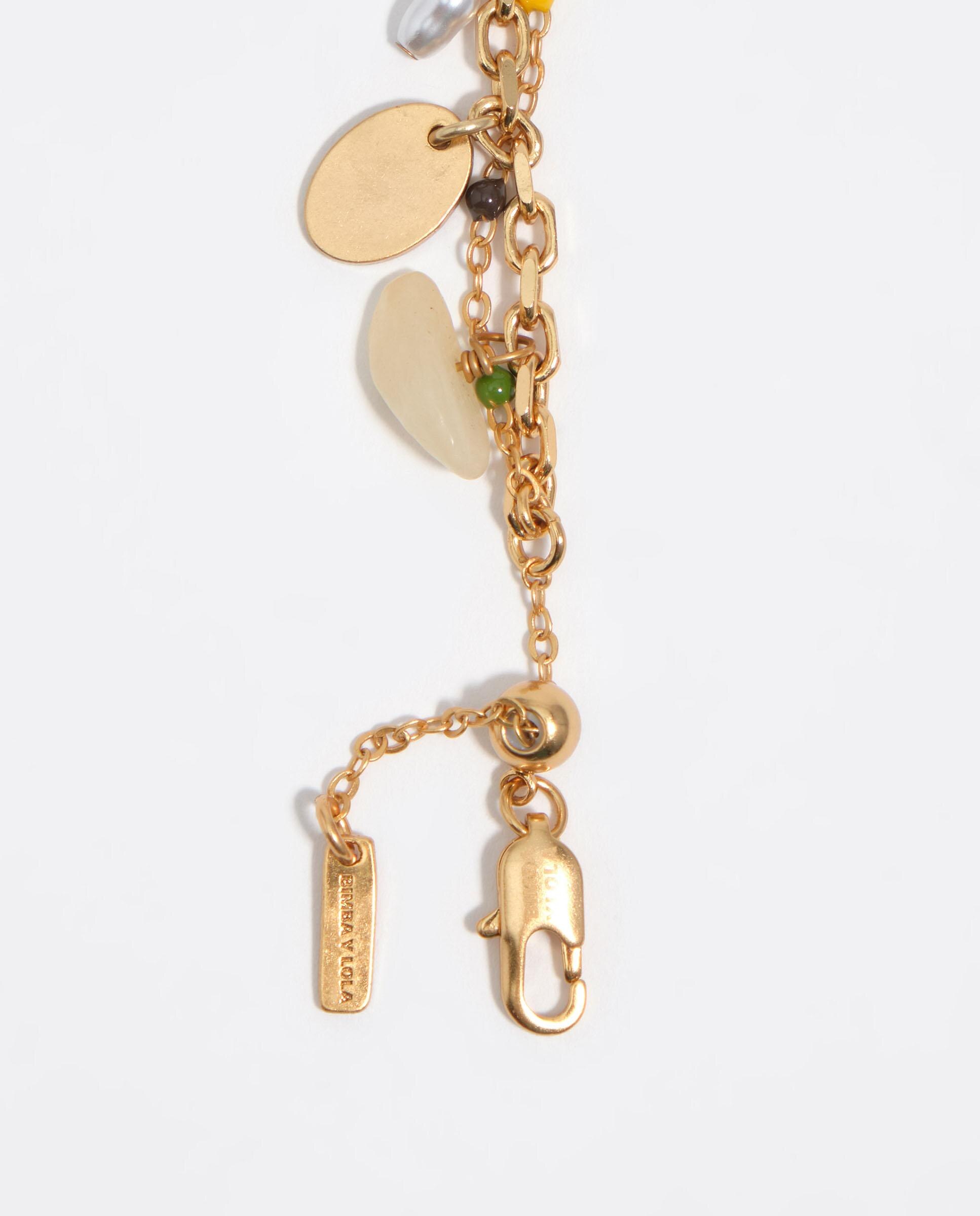 Pulseira Dupla com Pedras Dourado-3