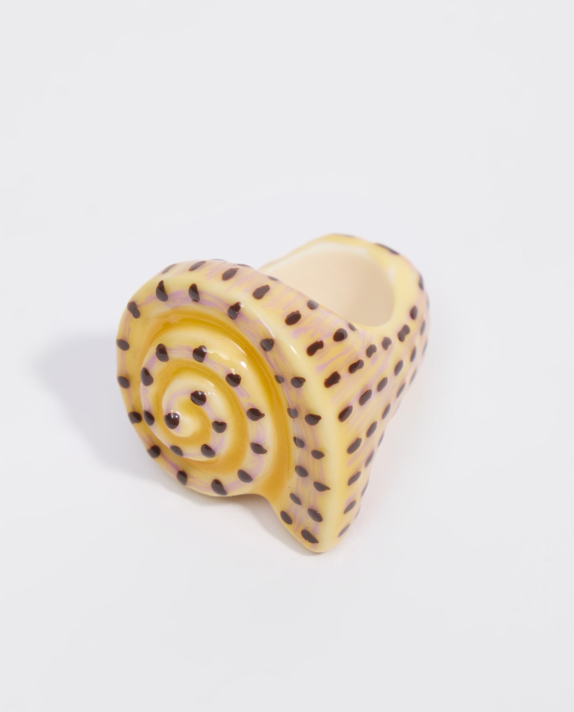 Imagem 0 de Anel Caracola de Resina Esmaltada