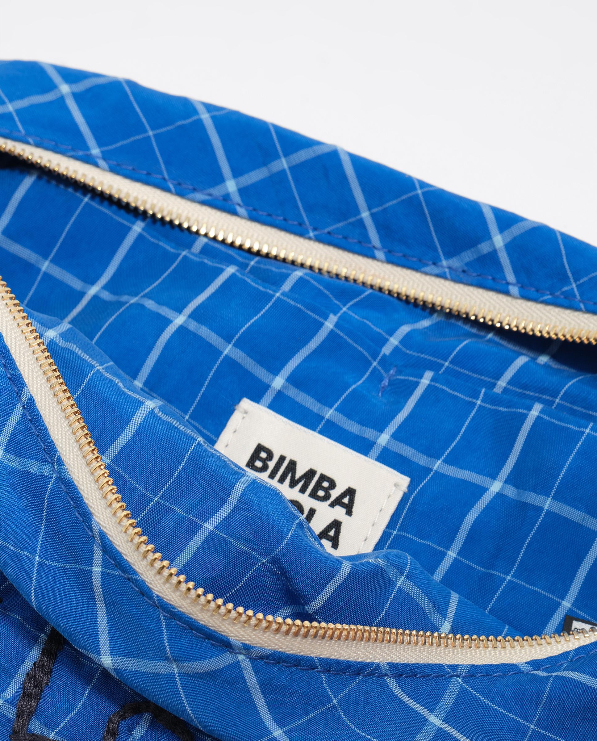 Necessaire Às Riscas com Bolso Azul-elétrico-4