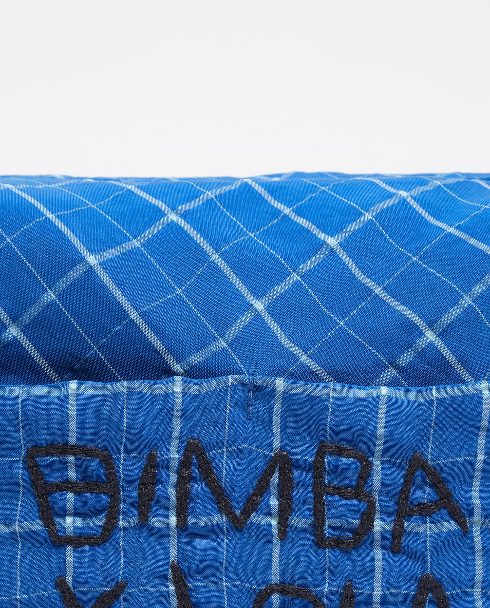 Necessaire Às Riscas com Bolso Azul-elétrico-5