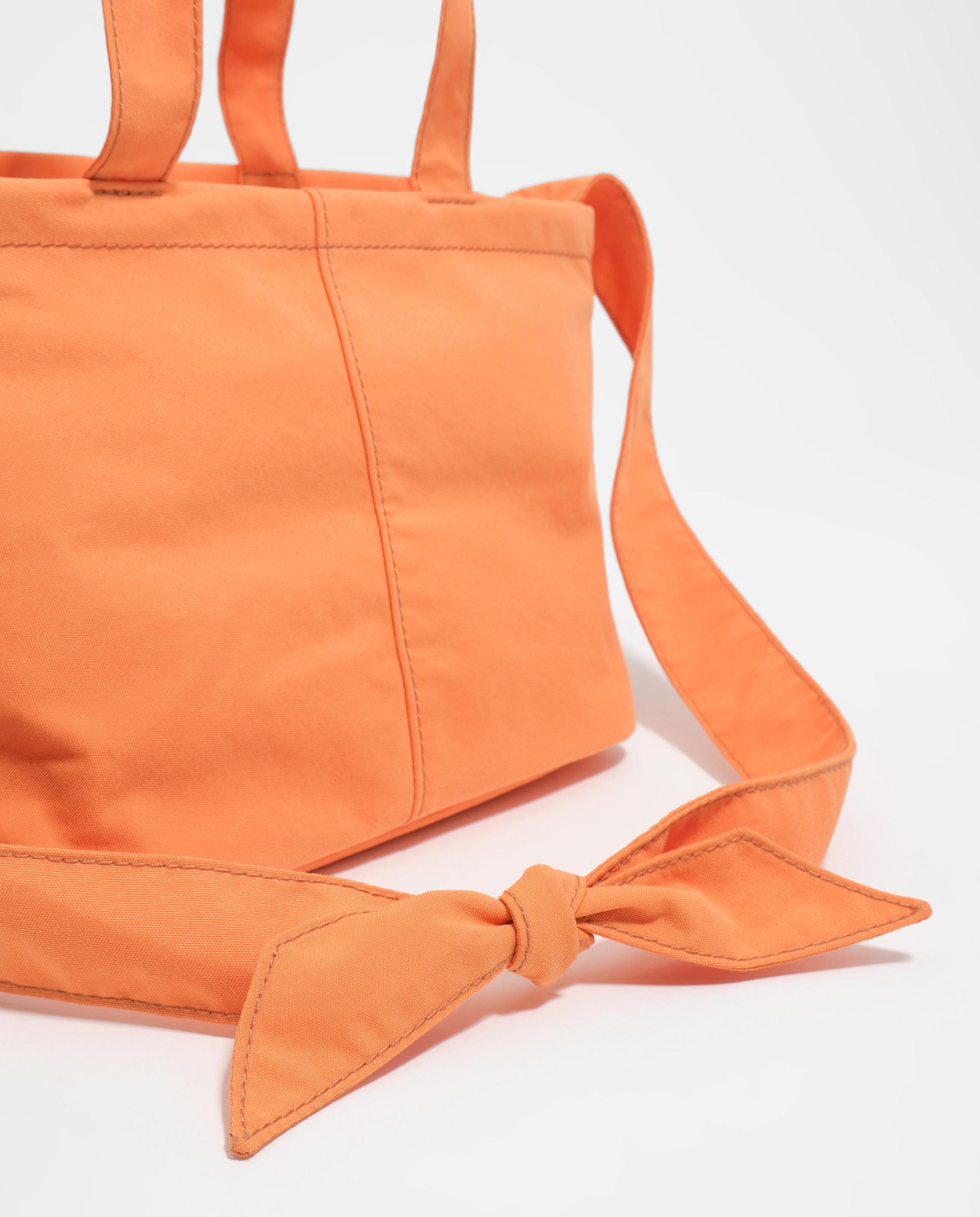 Mala a Tiracolo com Fecho Zip Multiposições Laranja-2