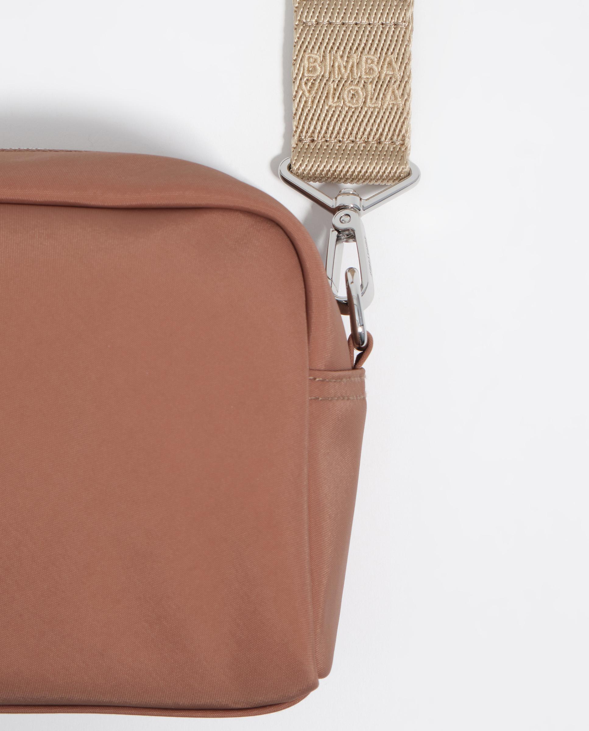 Mala a Tiracolo com Alça Regulável e Fecho Zip Castanho-3