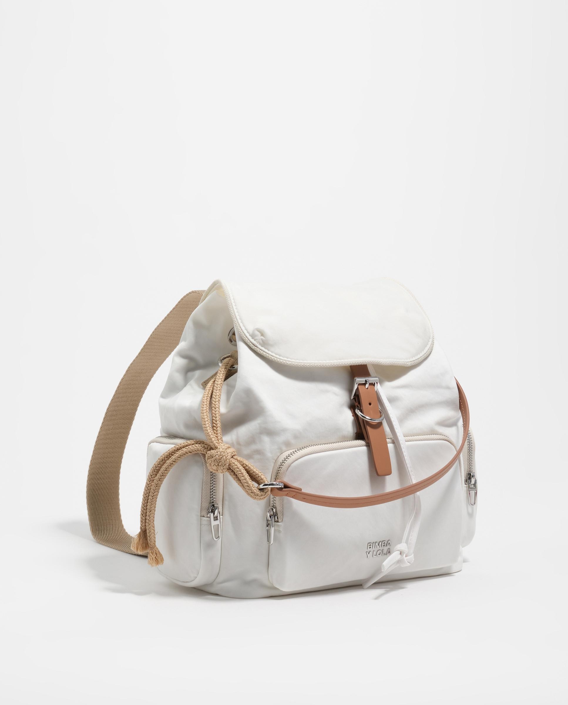 Mochila Pocket Nylon Branco-2