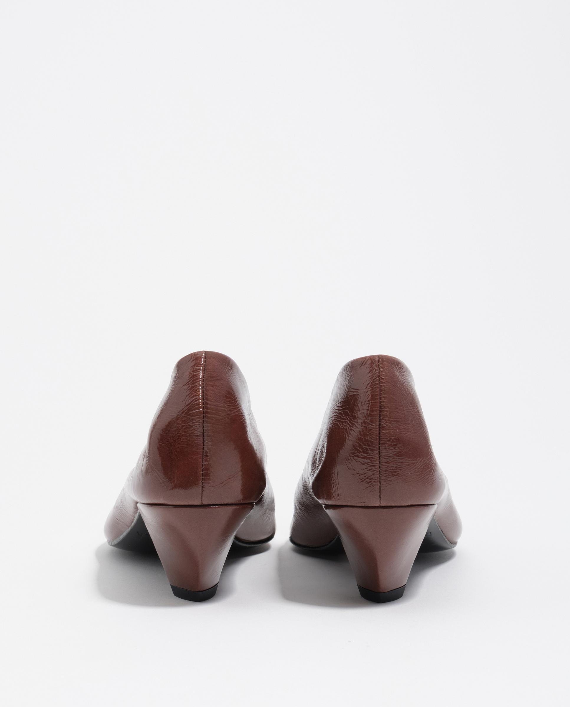 Sapatos de Salto Médio em Pele Bordeaux-3