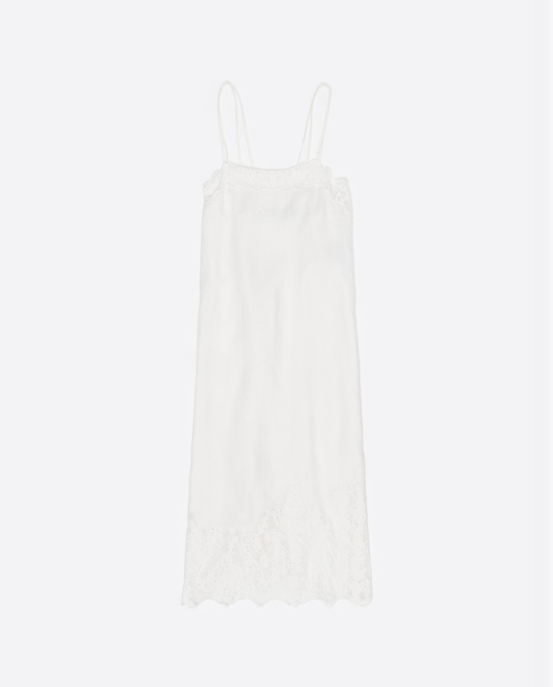 Vestido Midi Renda em Linho Lavado Branco-6