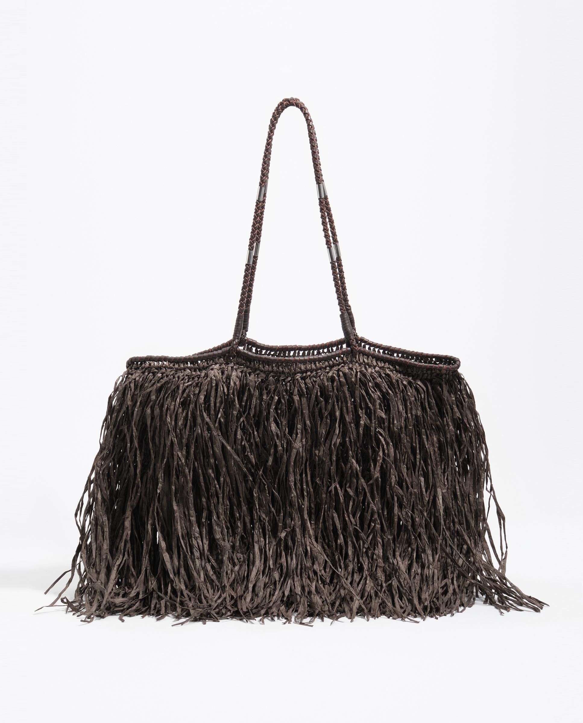 Imagem 0 de Mala de Ombro Shopper Grande Efeito Ráfia