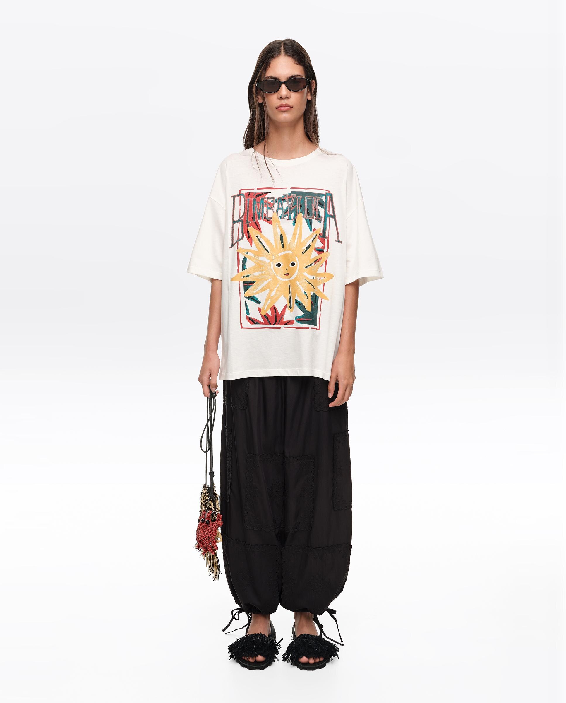T-shirt de Manga Curta com Logo Sun Natural-7