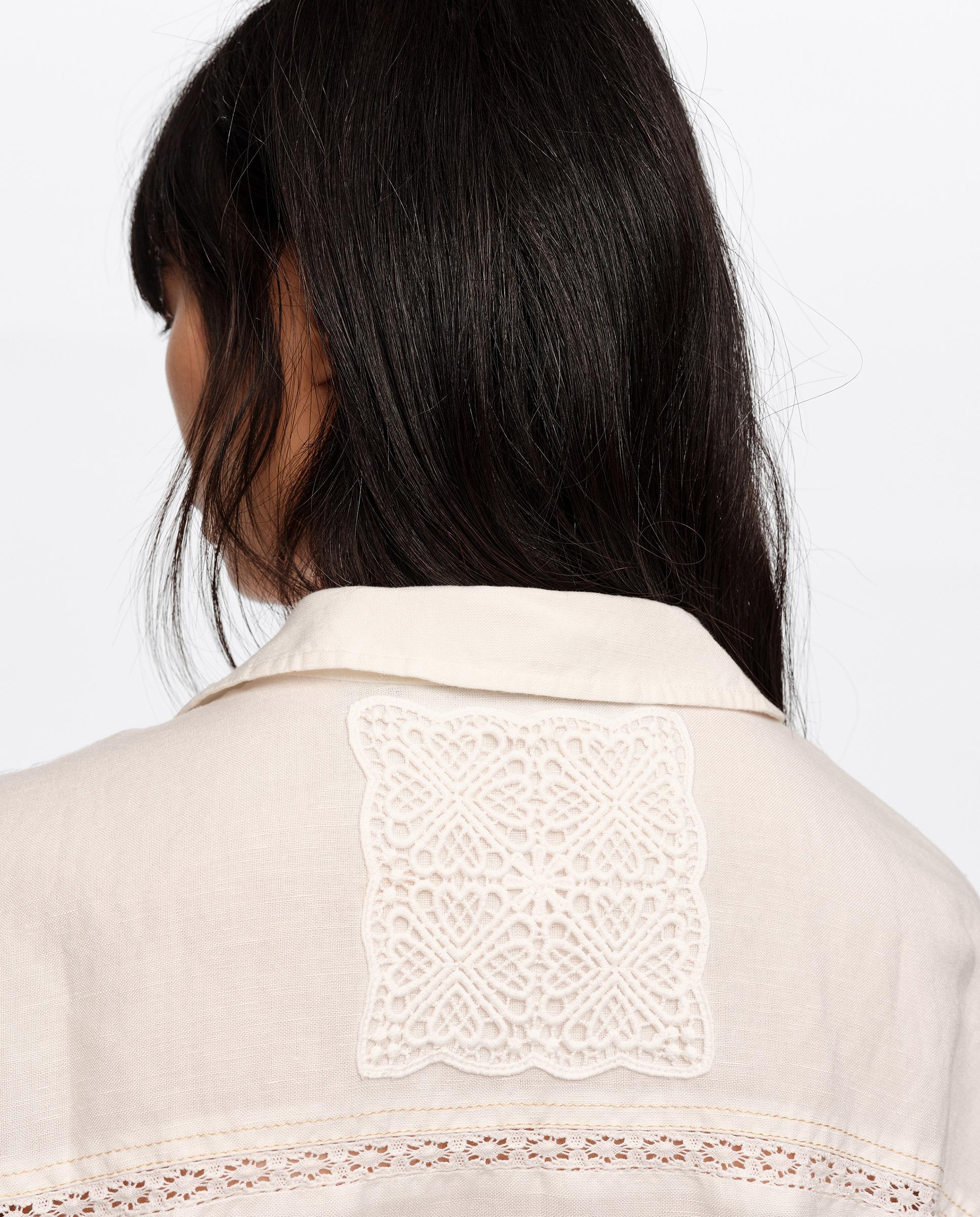 Camisa com Cordões Cru-3