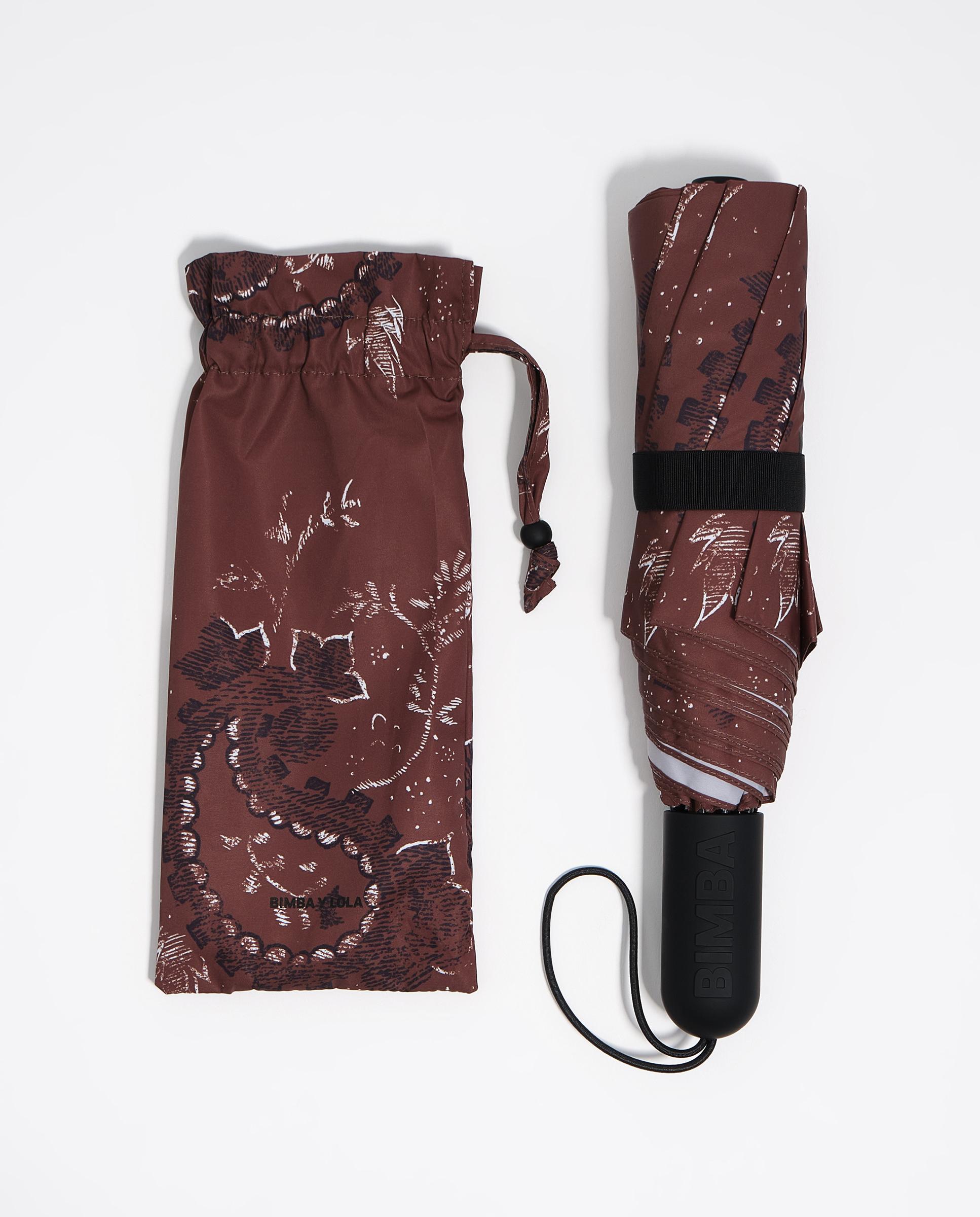 Guarda-chuva Automático Estampado Paisley Chocolate-3