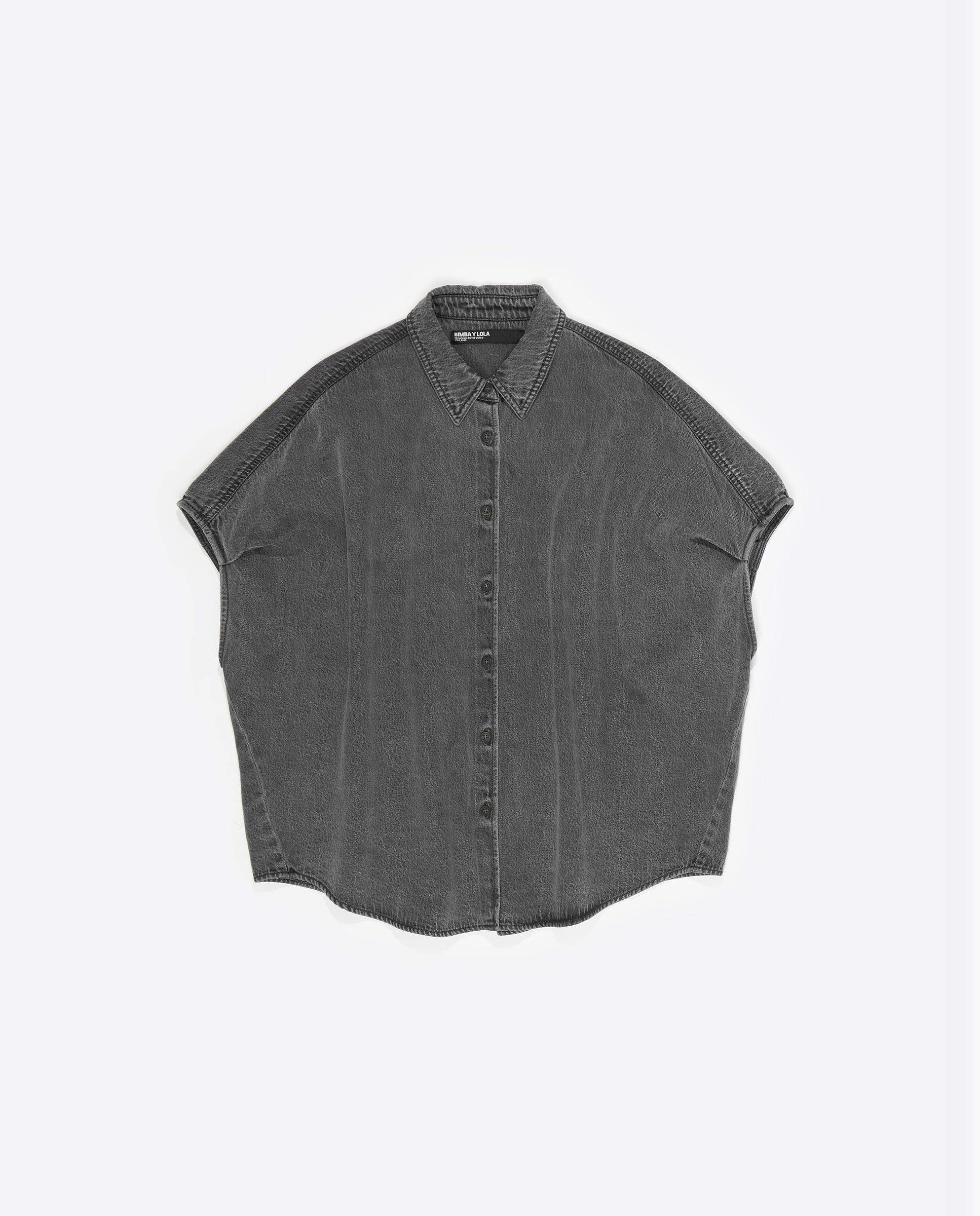 Camisa Capa Denim Cinzento-5
