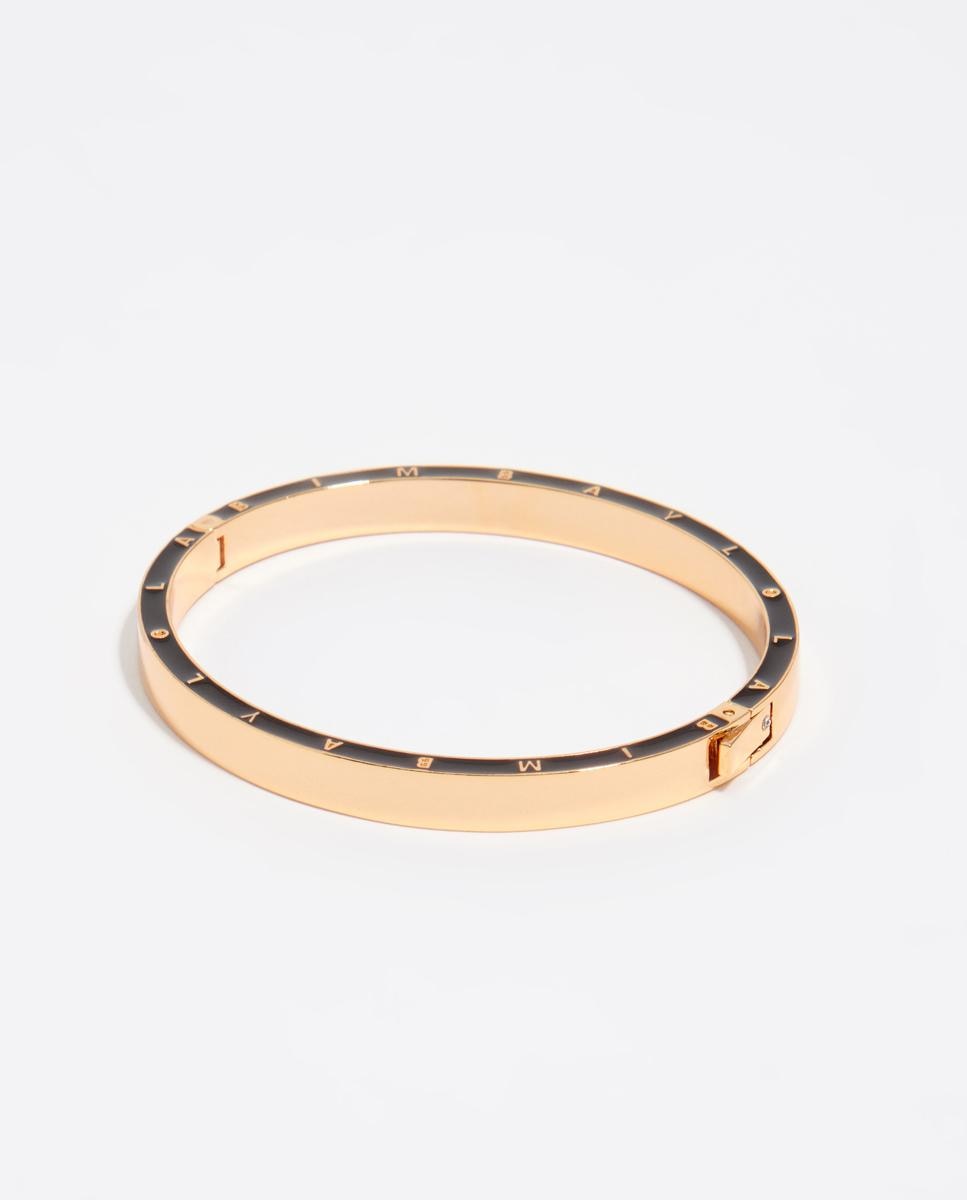 Pulseira Dobradiça com Logo Castanho-escuro-1