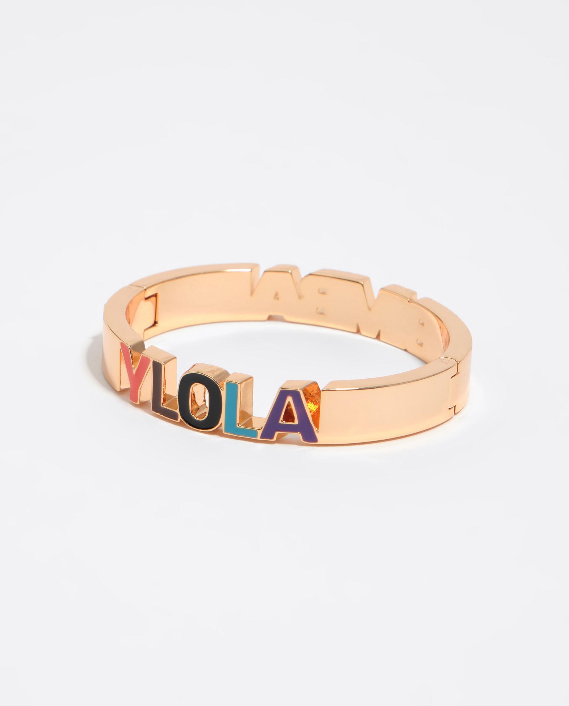Pulseira Dobradiça com Logo Dourado-3