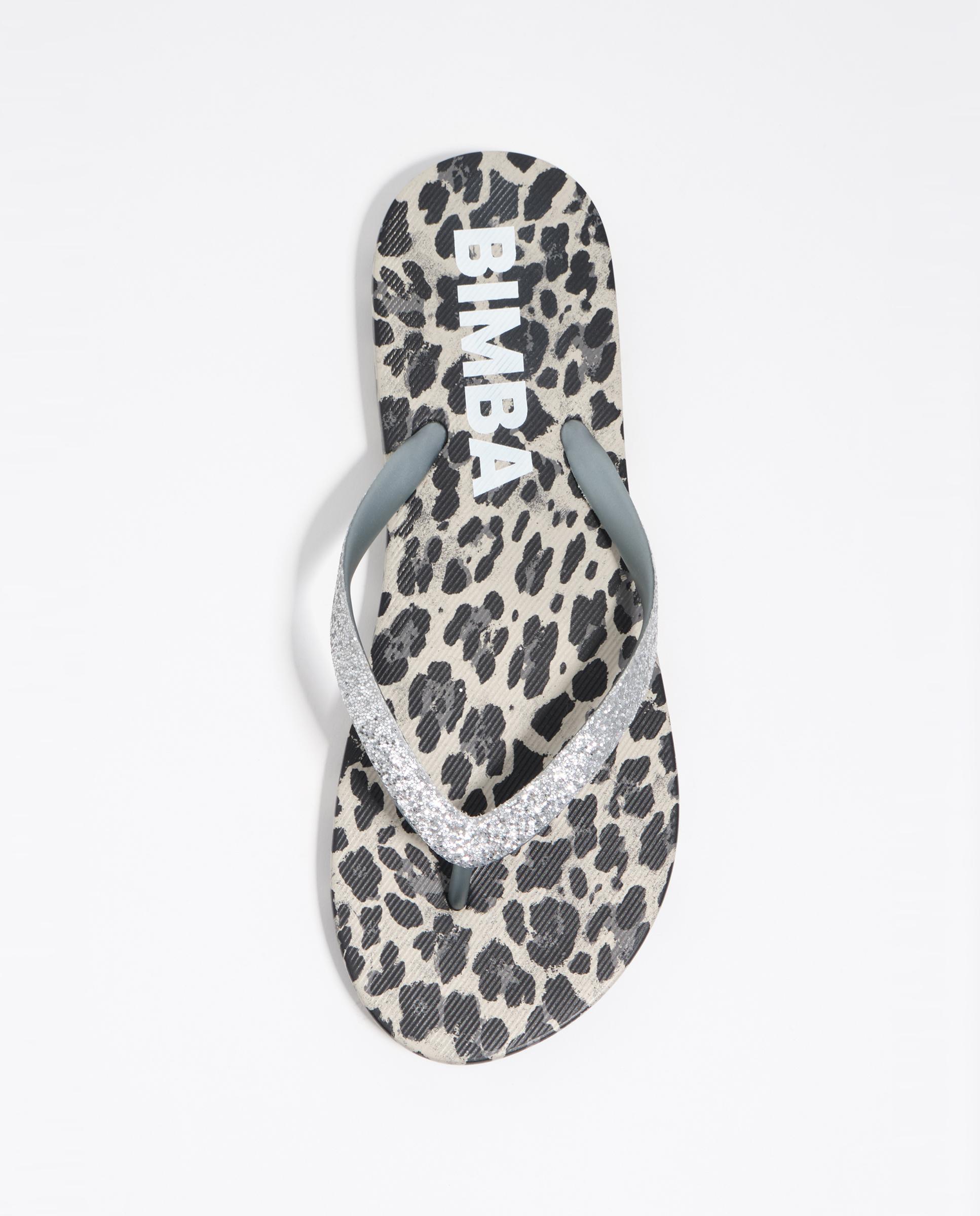 Chinelos Flip Flop Leopard Cinzento-4