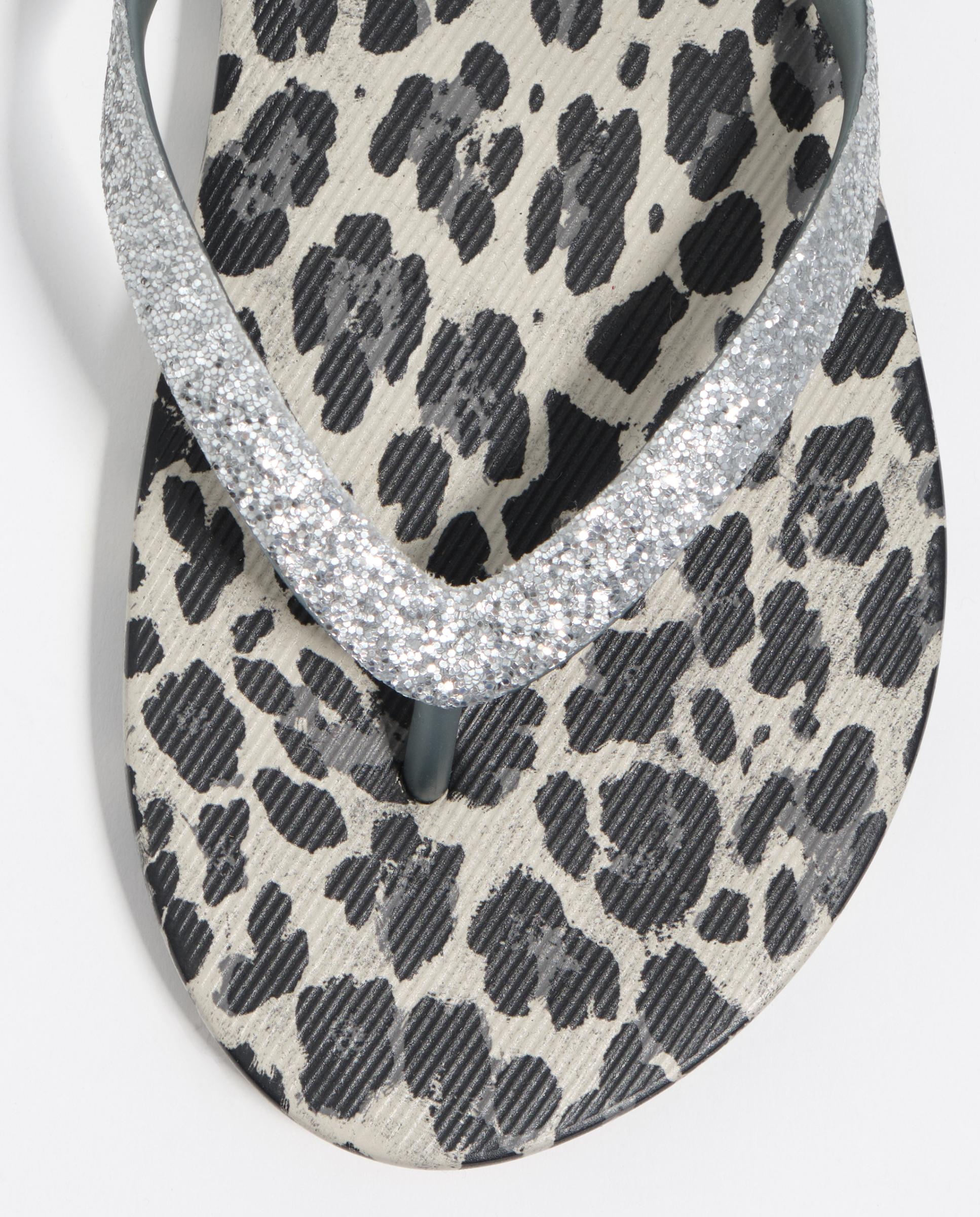 Chinelos Flip Flop Leopard Cinzento-5