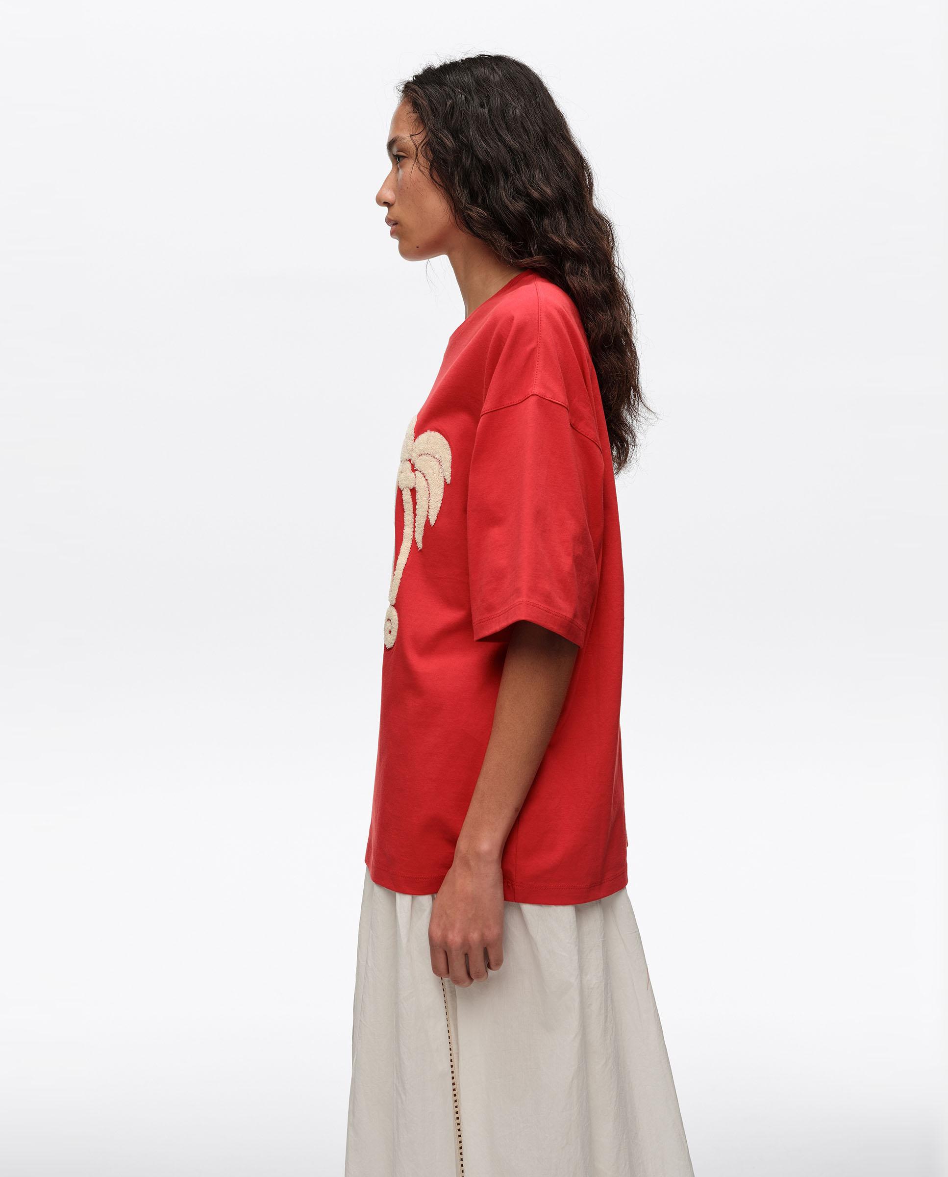 T-shirt com Logo Toalha Vermelho-3