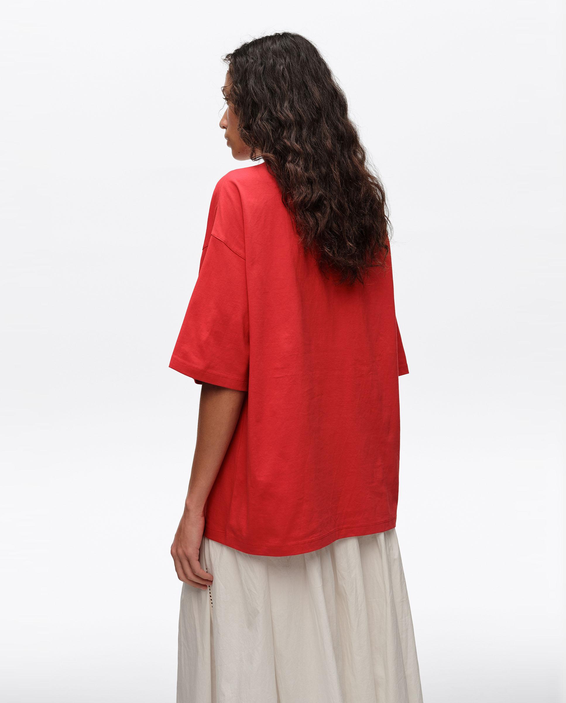 T-shirt com Logo Toalha Vermelho-4