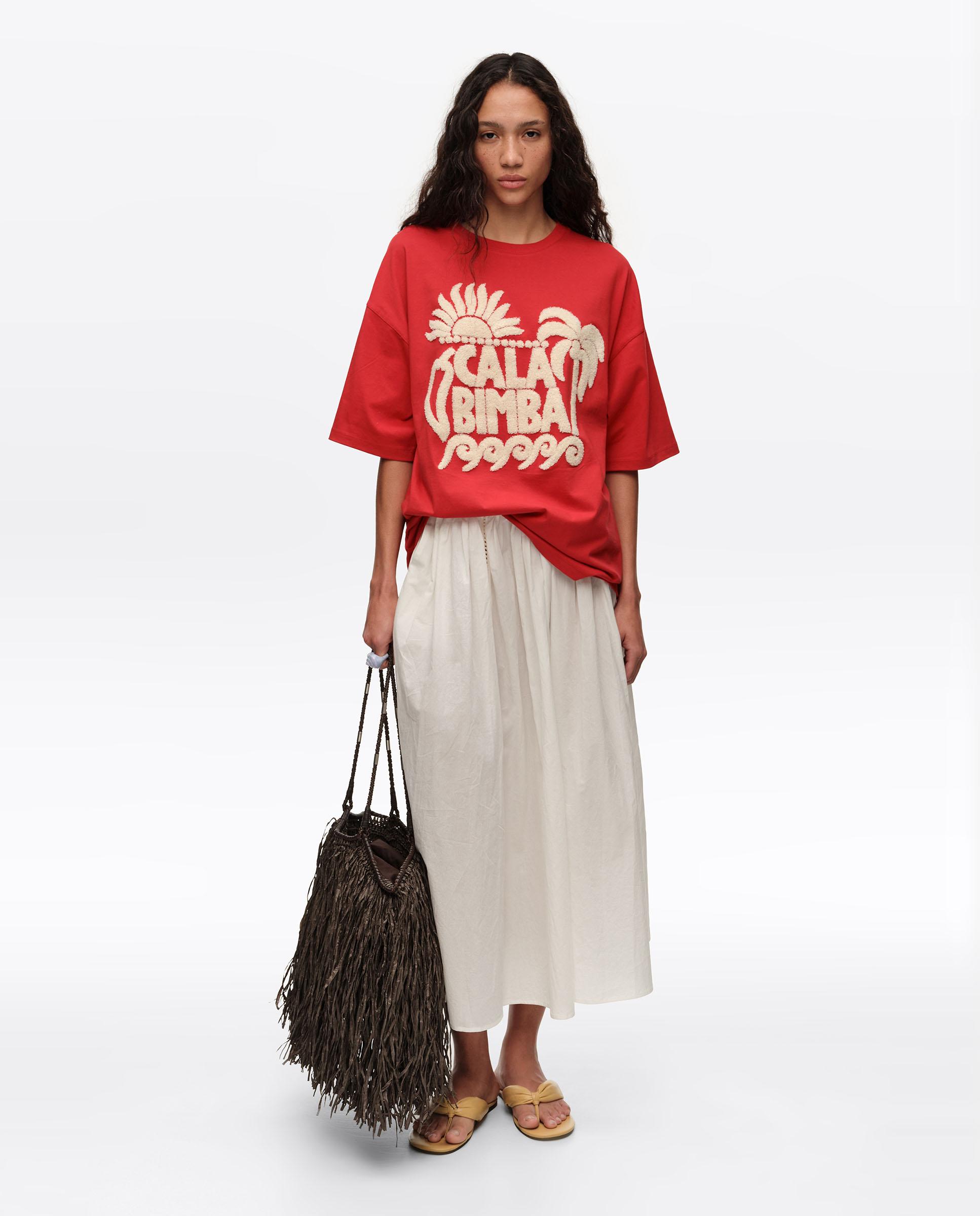 T-shirt com Logo Toalha Vermelho-5