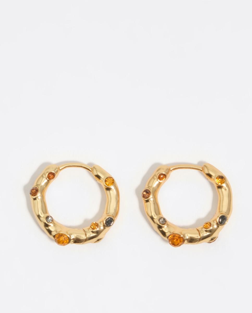 Imagem 0 de Brincos de Argola com Textura e Cristais