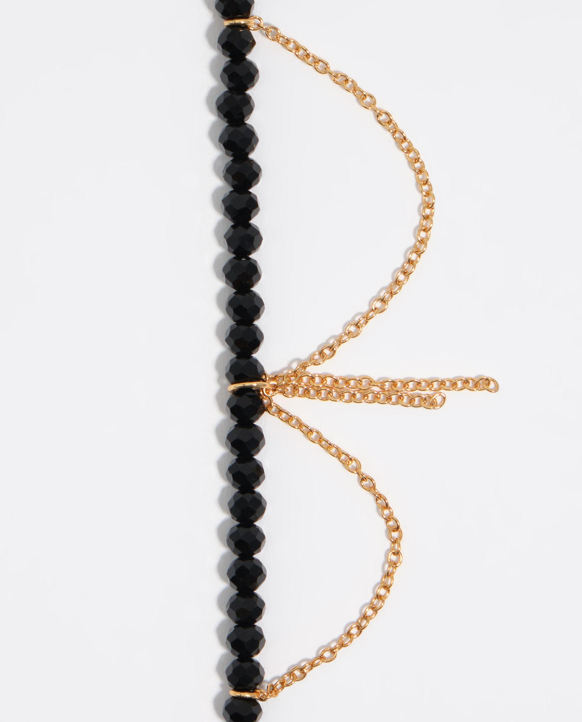 Pulseira Cristais e Correntes Preto-2