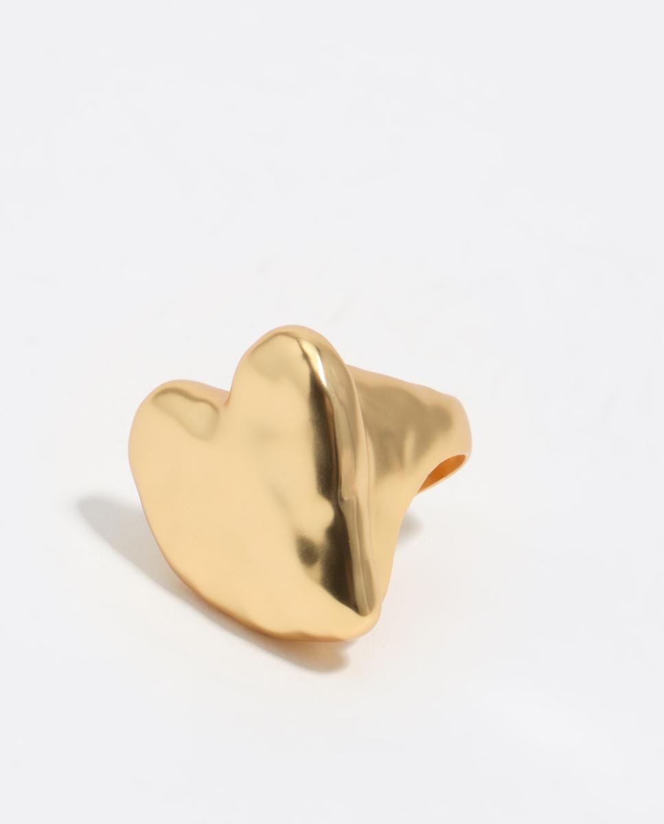 Imagem 0 de Anel Coração com Textura Mate