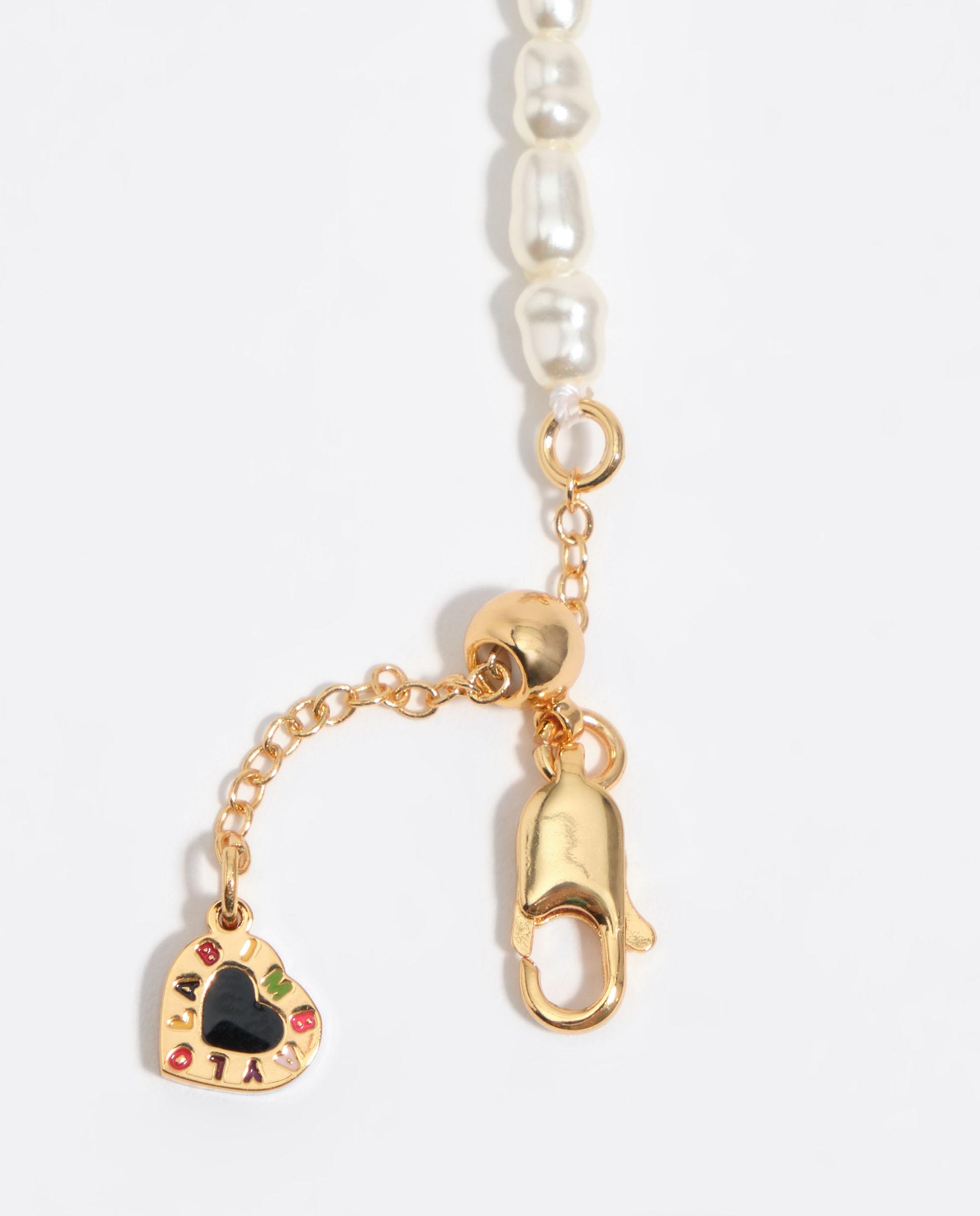 Pulseira Pérolas e Corrente Branco-3