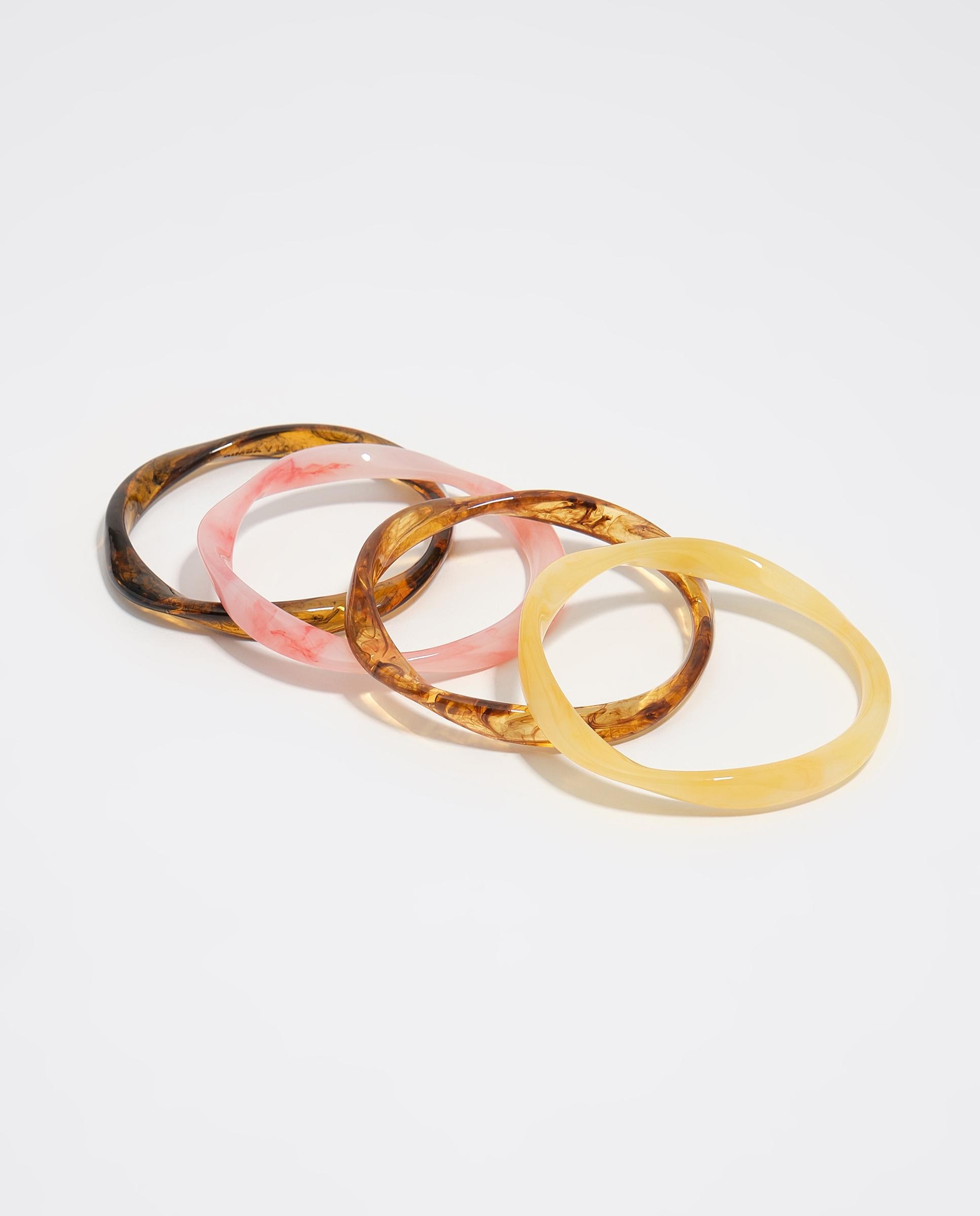 Pulseira Rígida 4 Resinas Âmbar Âmbar-2