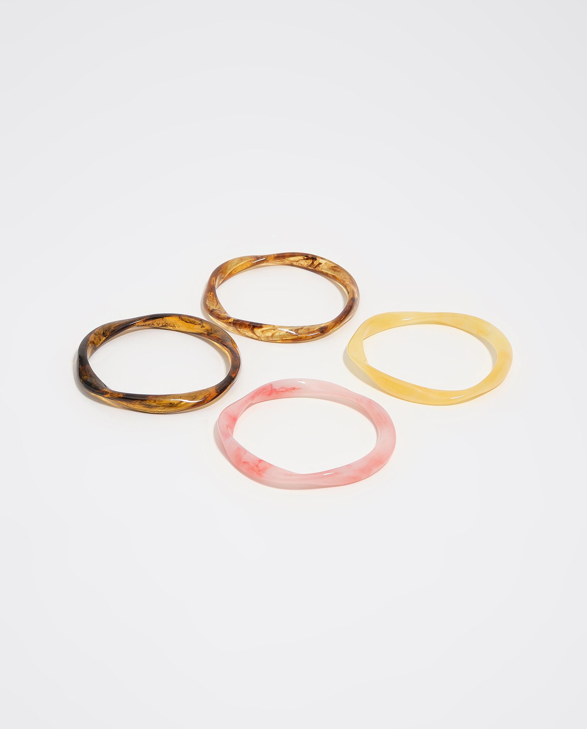 Pulseira Rígida 4 Resinas Âmbar Âmbar-3